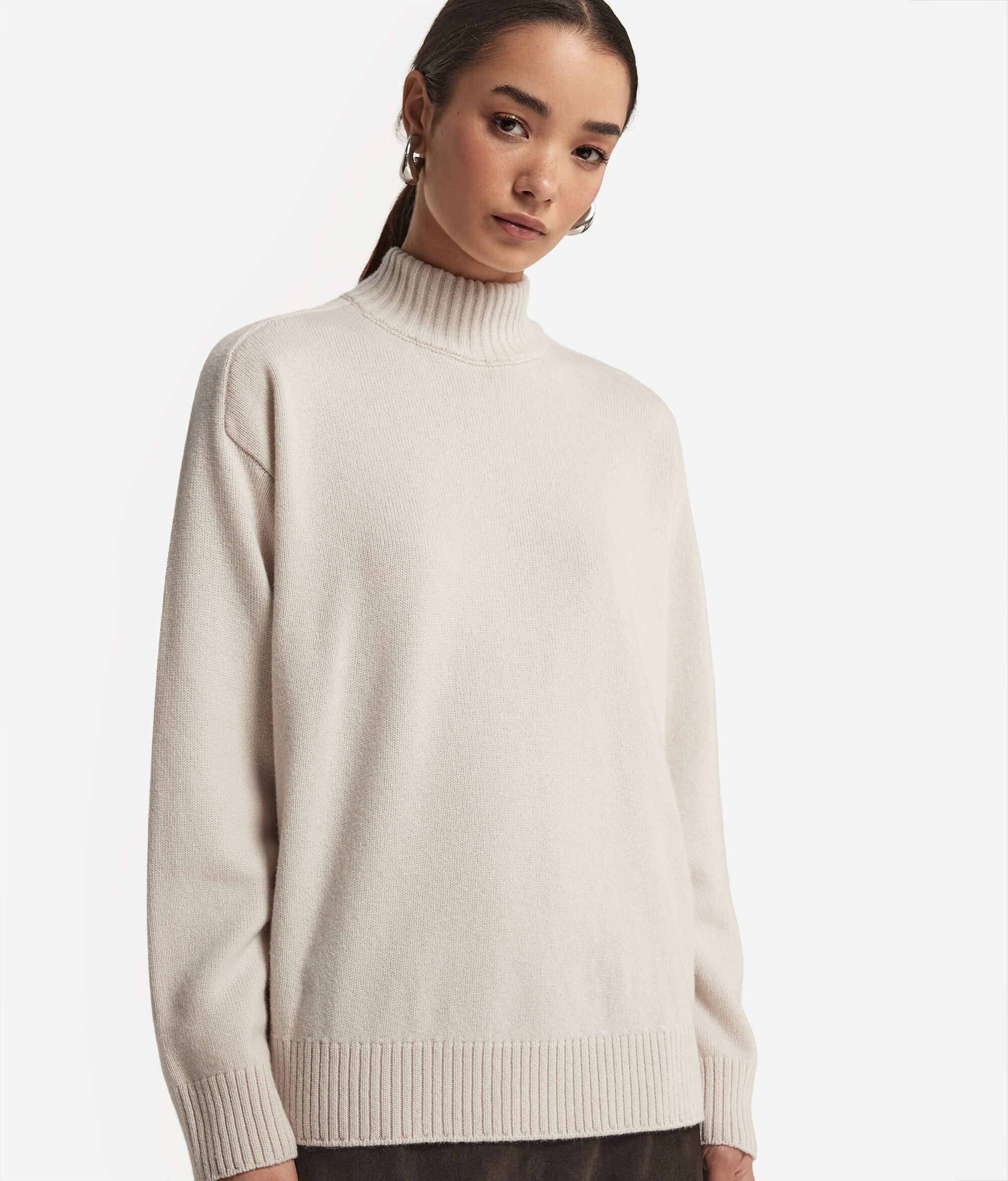 Jersei amb coll perkins i espatlla martell de Cashmere Ultrasoft