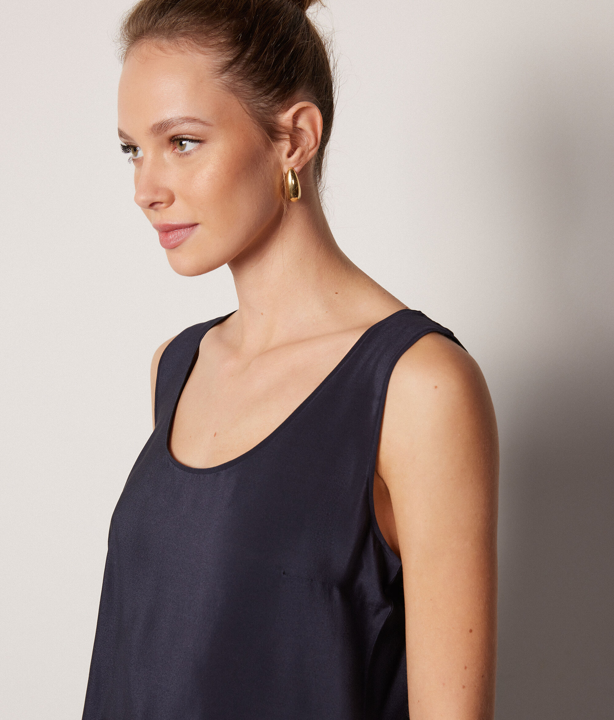 Wide-Neck Silk Camisole