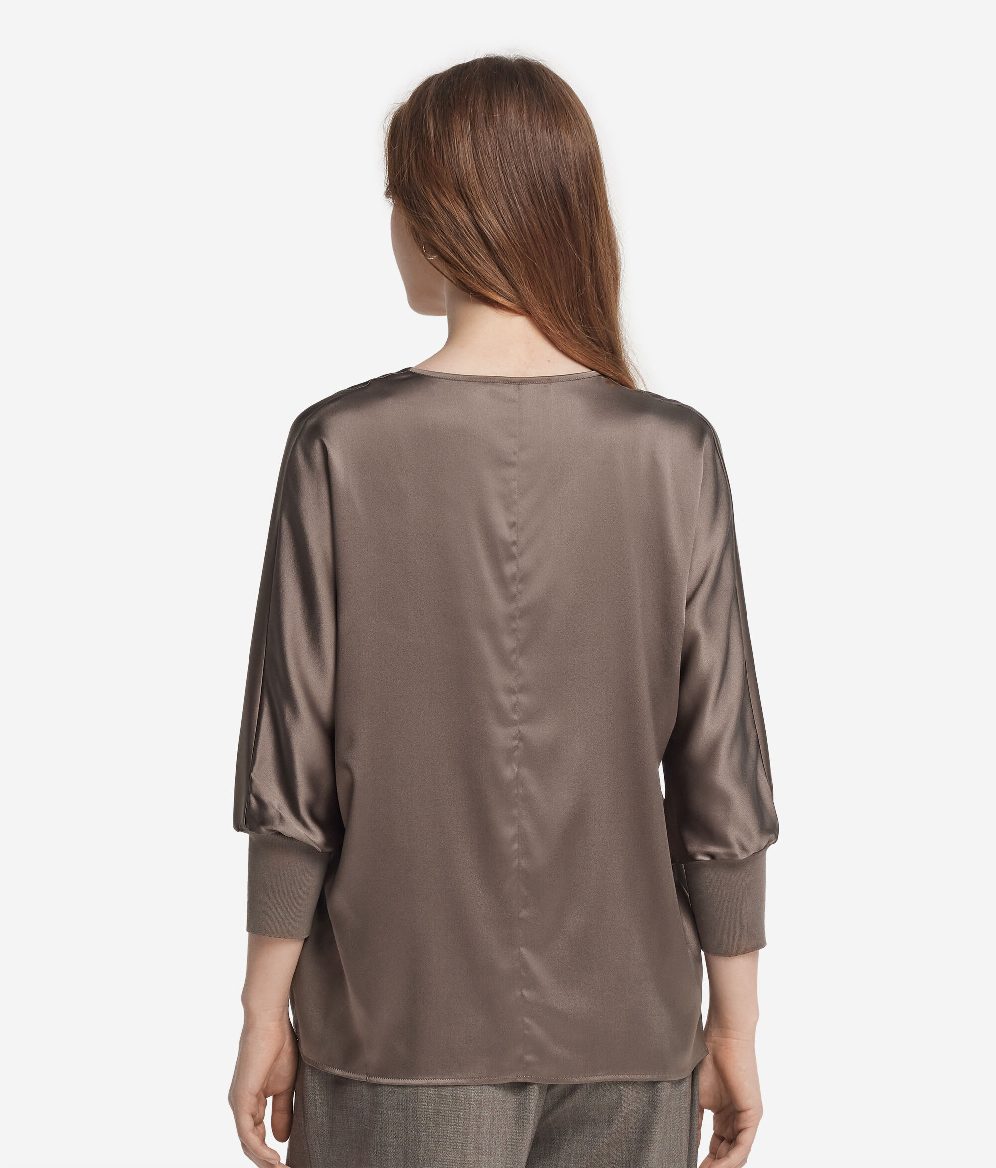 Blusa Scollo a V in Seta