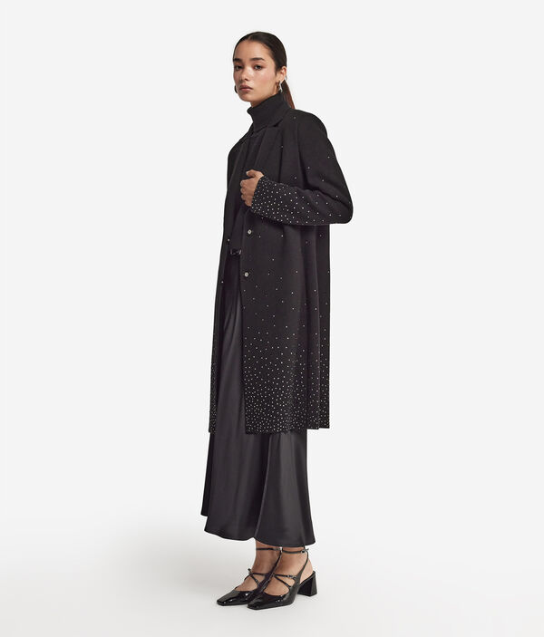 Cashmere Coat with Rhinestones