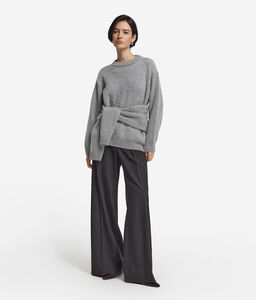Girocollo in Cashmere Bouclé - GREY