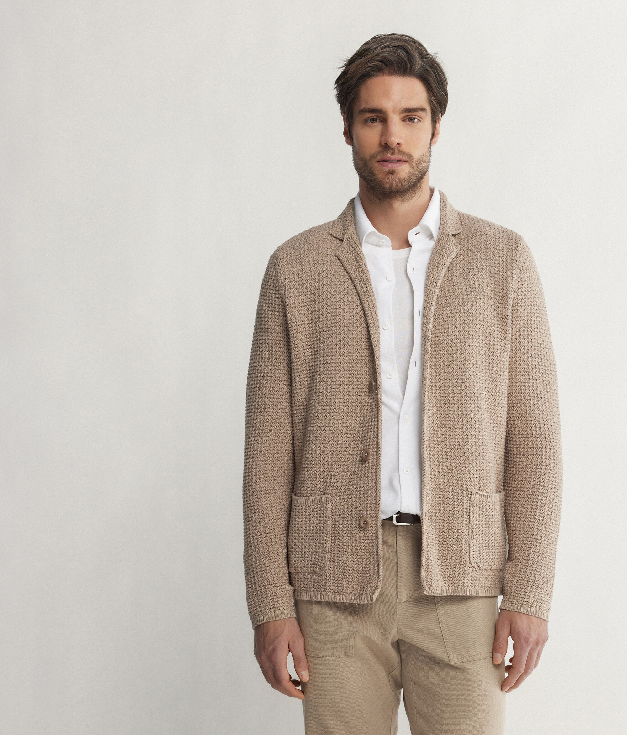 Jacke mit feinem Strukturmuster