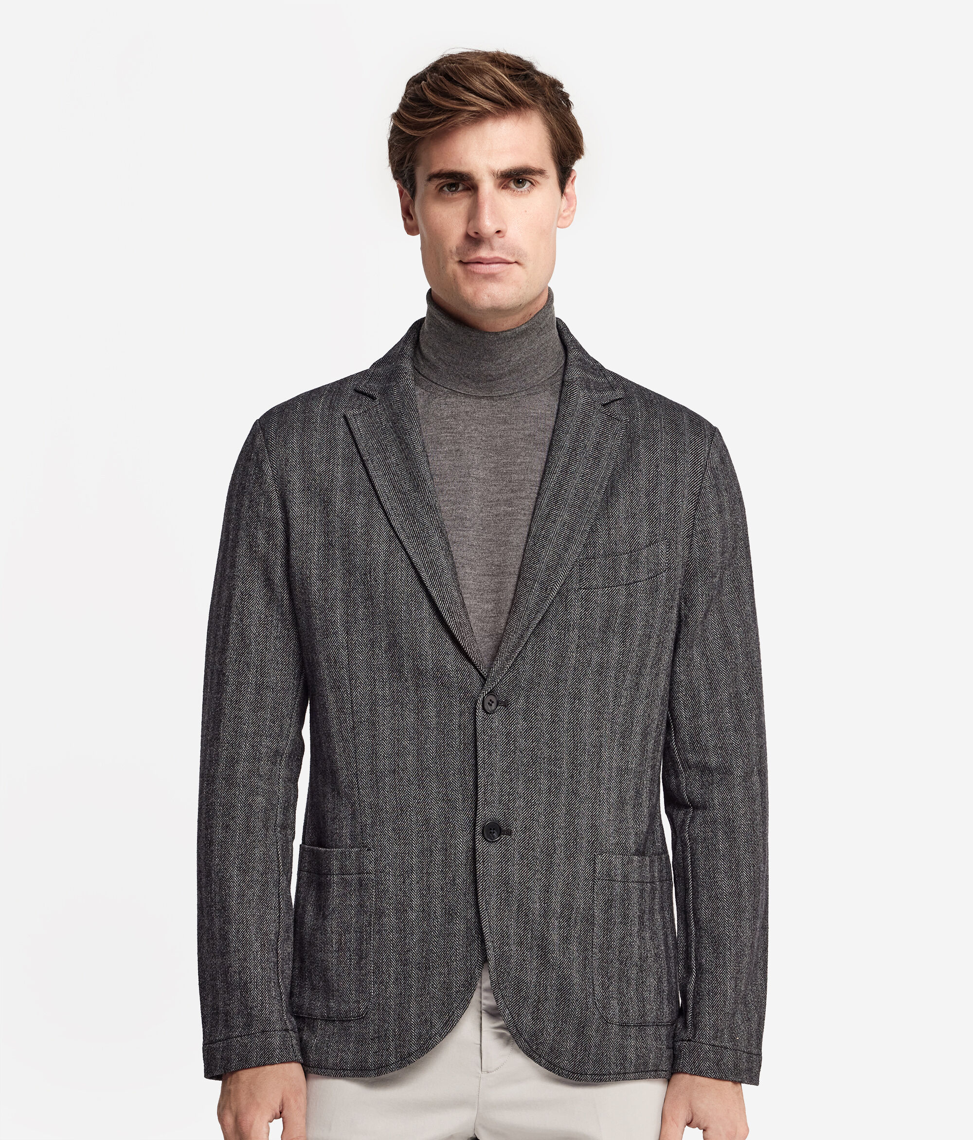 ch!iiibag Wool Pinstripe Jacket 36 グレー