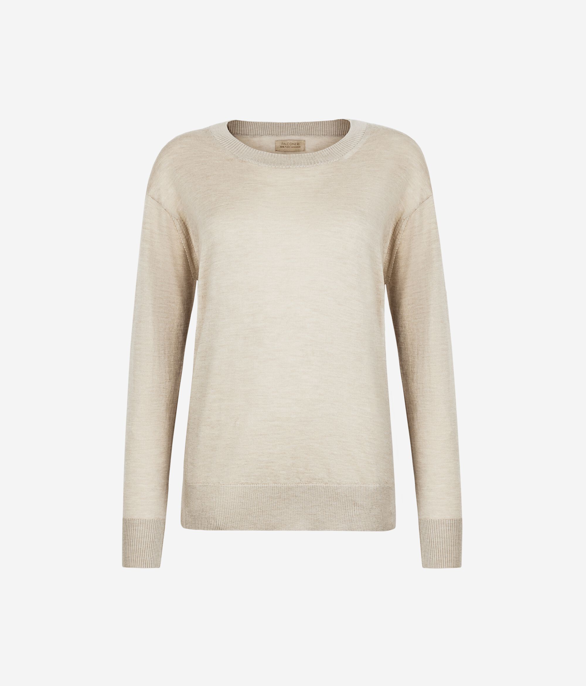 Μπλούζα με Στρογγυλή Λαιμόκοψη από Cashmere με σκισίματα