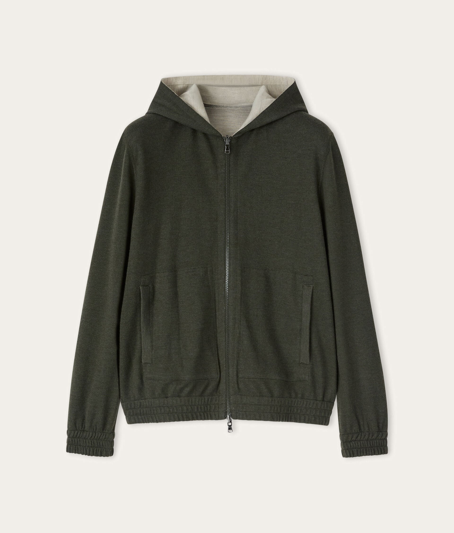 Reversible sweatshirt in Ultrafine Cashmere
