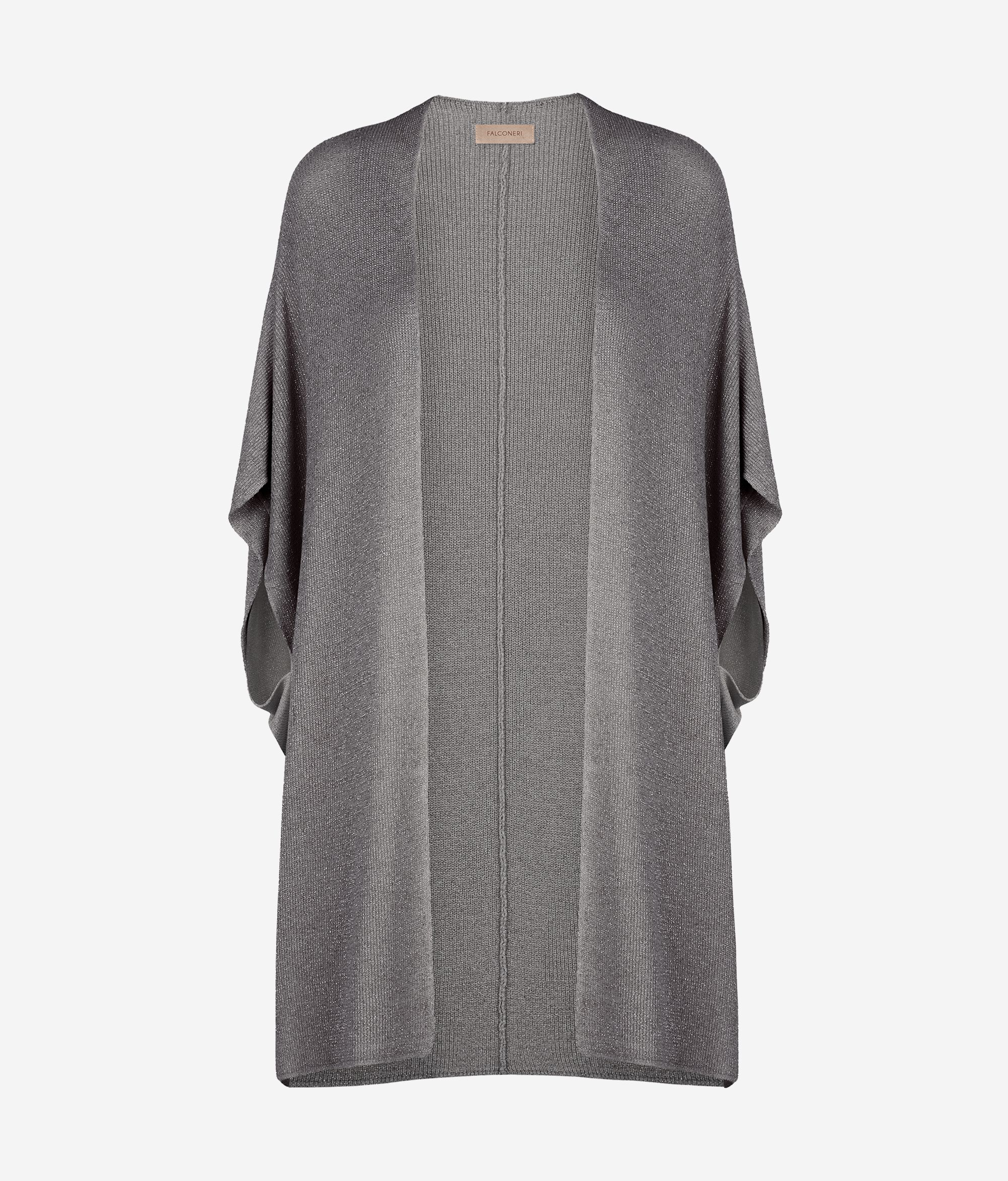 Gerippter Kimono mit Lamé-Garn