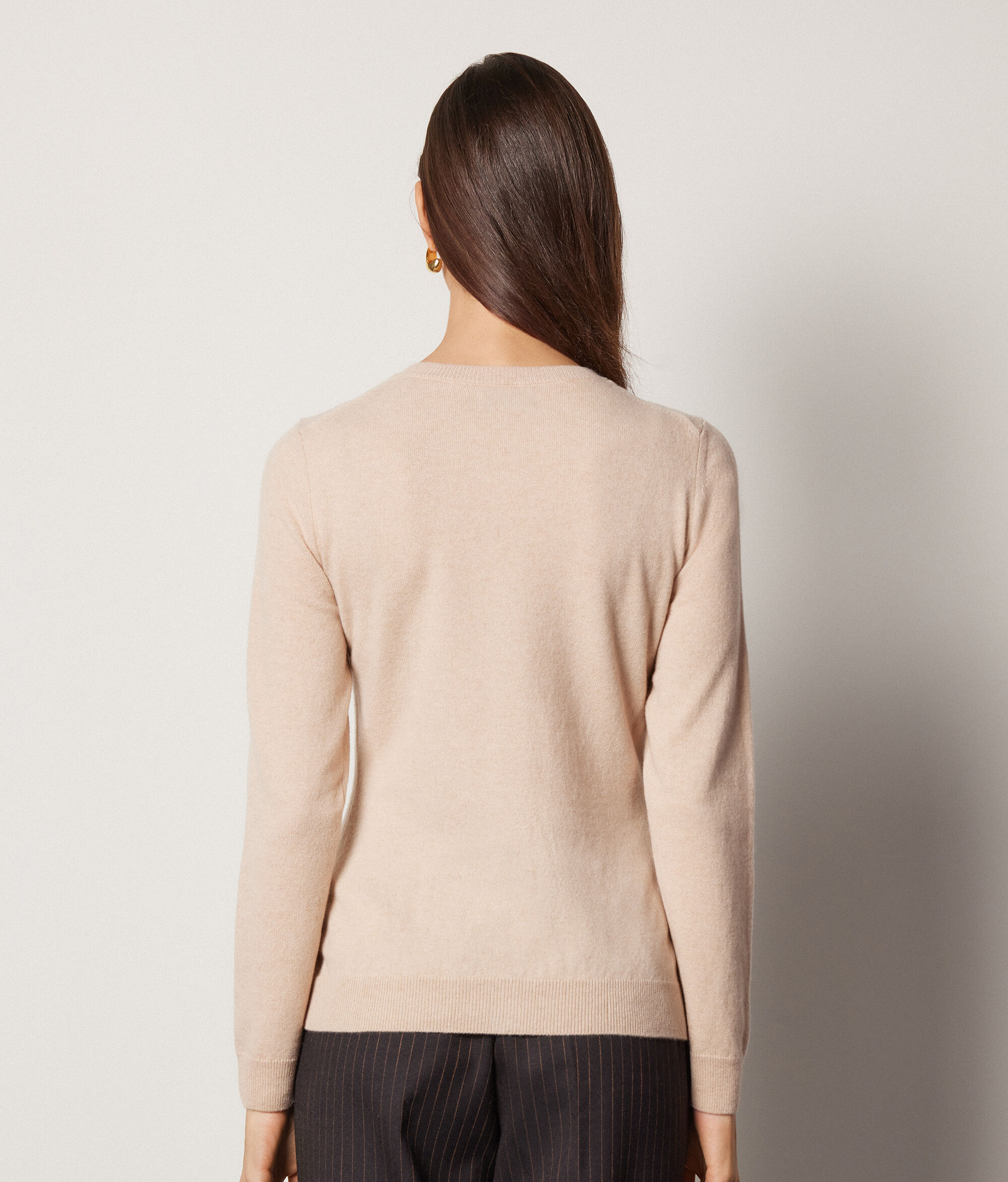 Strickjacke mit Rundhalsausschnitt aus Kaschmir Ultrasoft