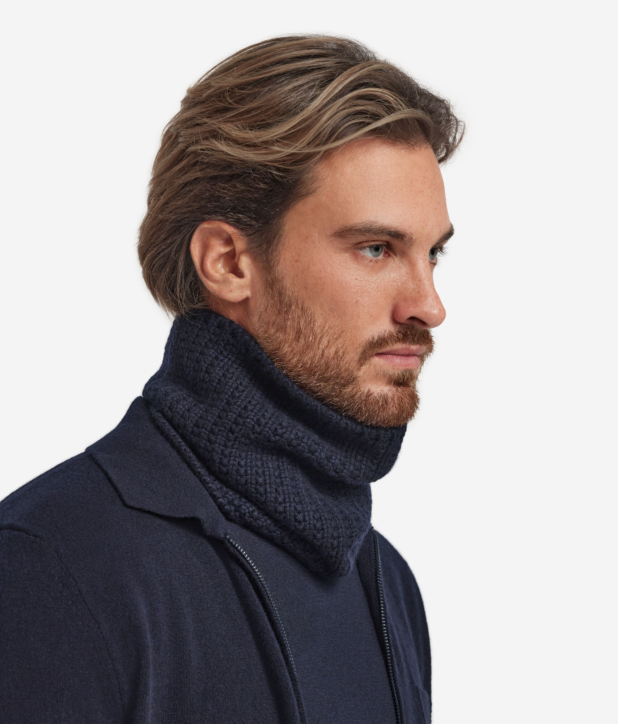 Scaldacollo a coste in cashmere