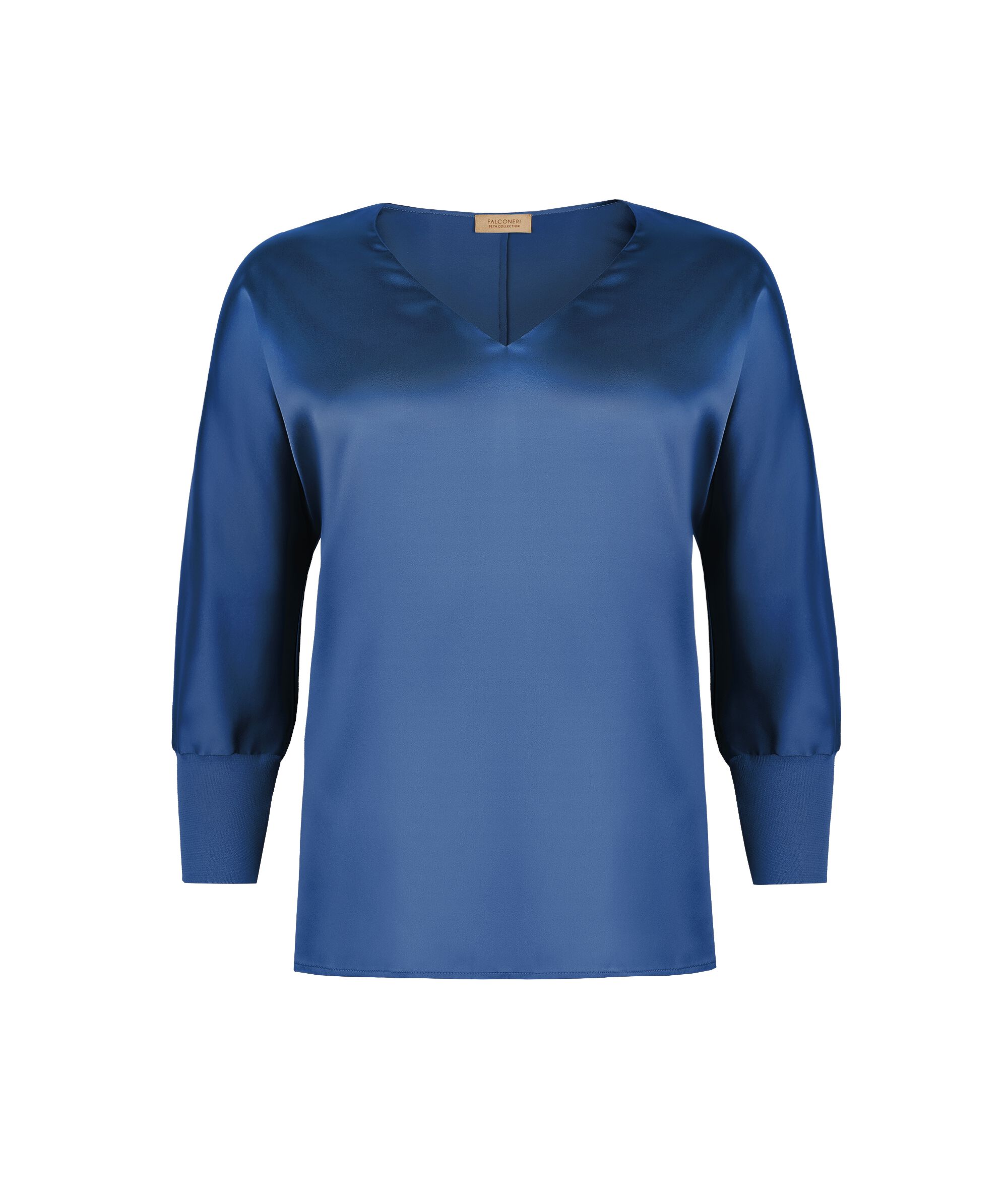 Seidenbluse mit V-Ausschnitt