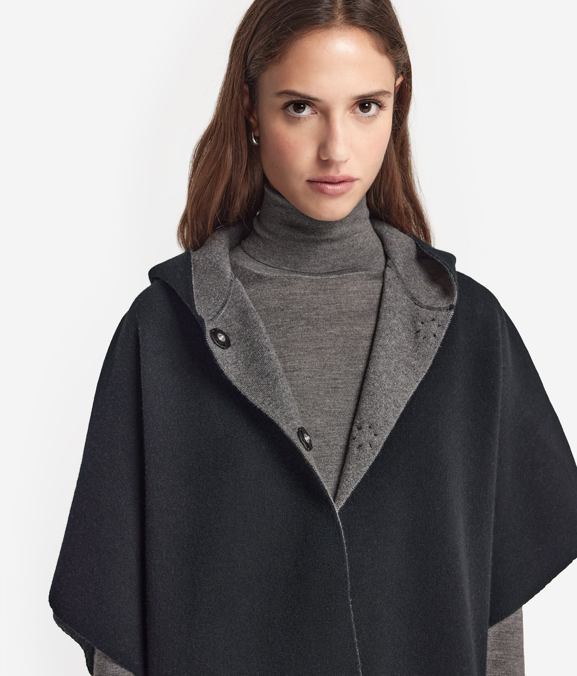 Cappa con Cappuccio in Cashmere