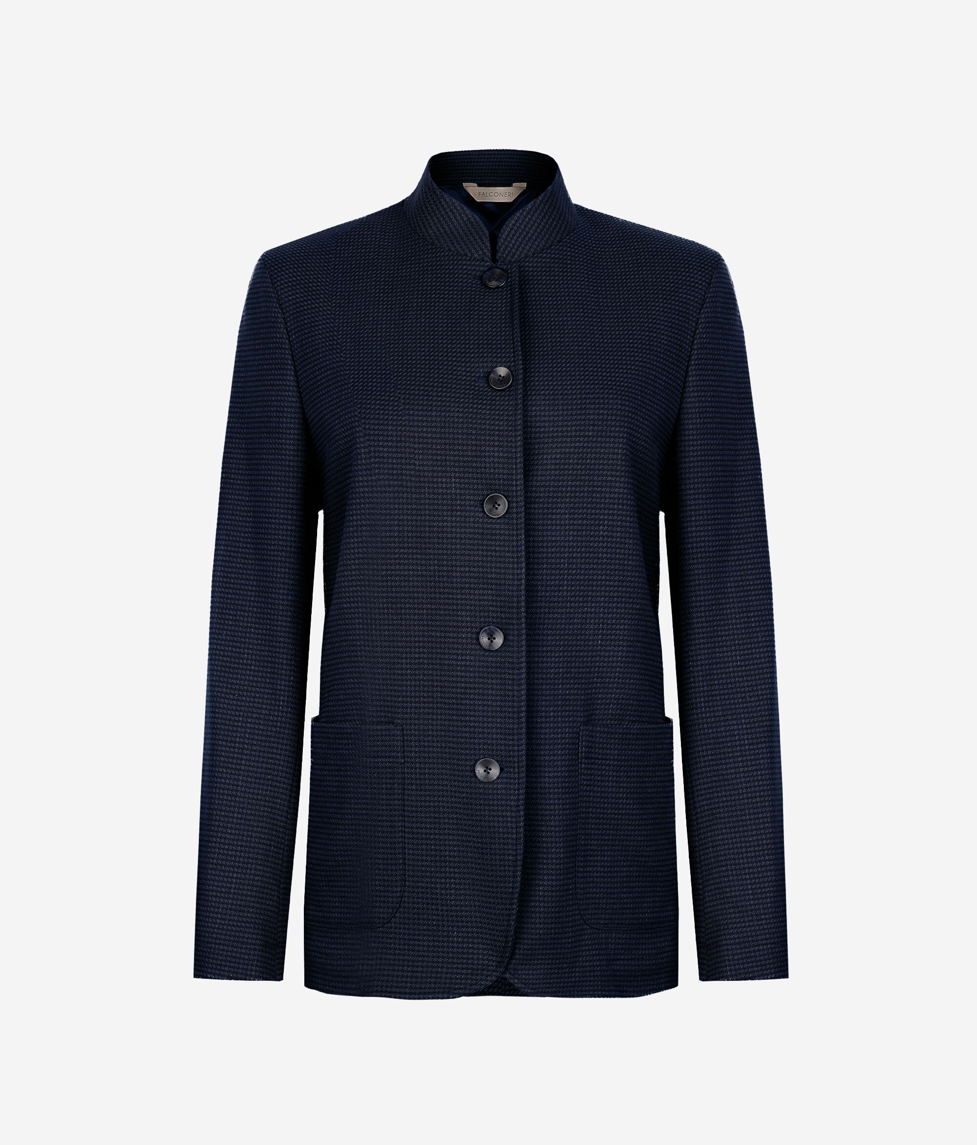 Giacca pied de poule in cashmere seta