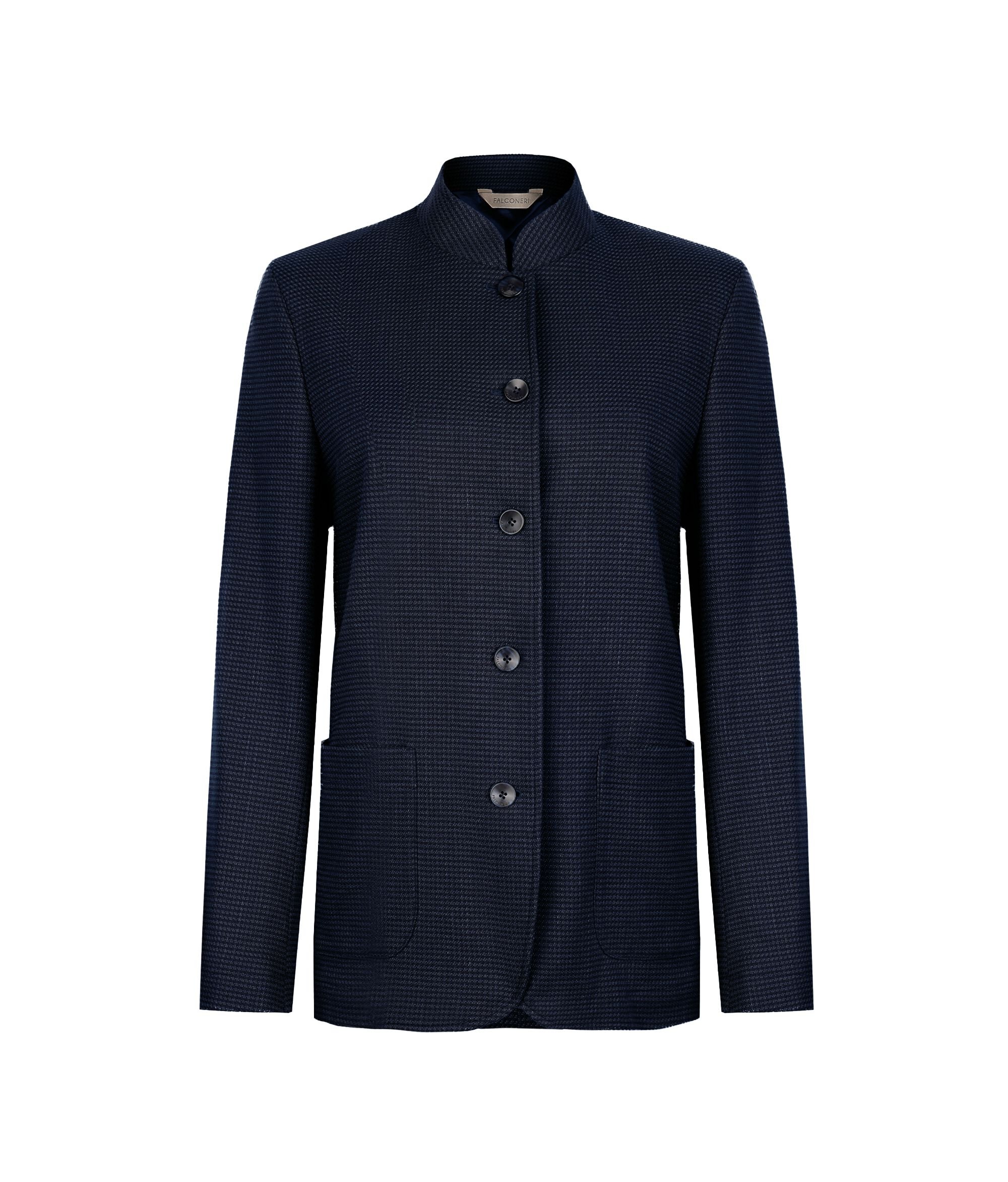 Giacca pied de poule in cashmere seta