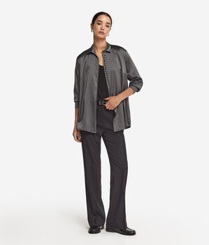Camicia in Raso Seta con Bottoni