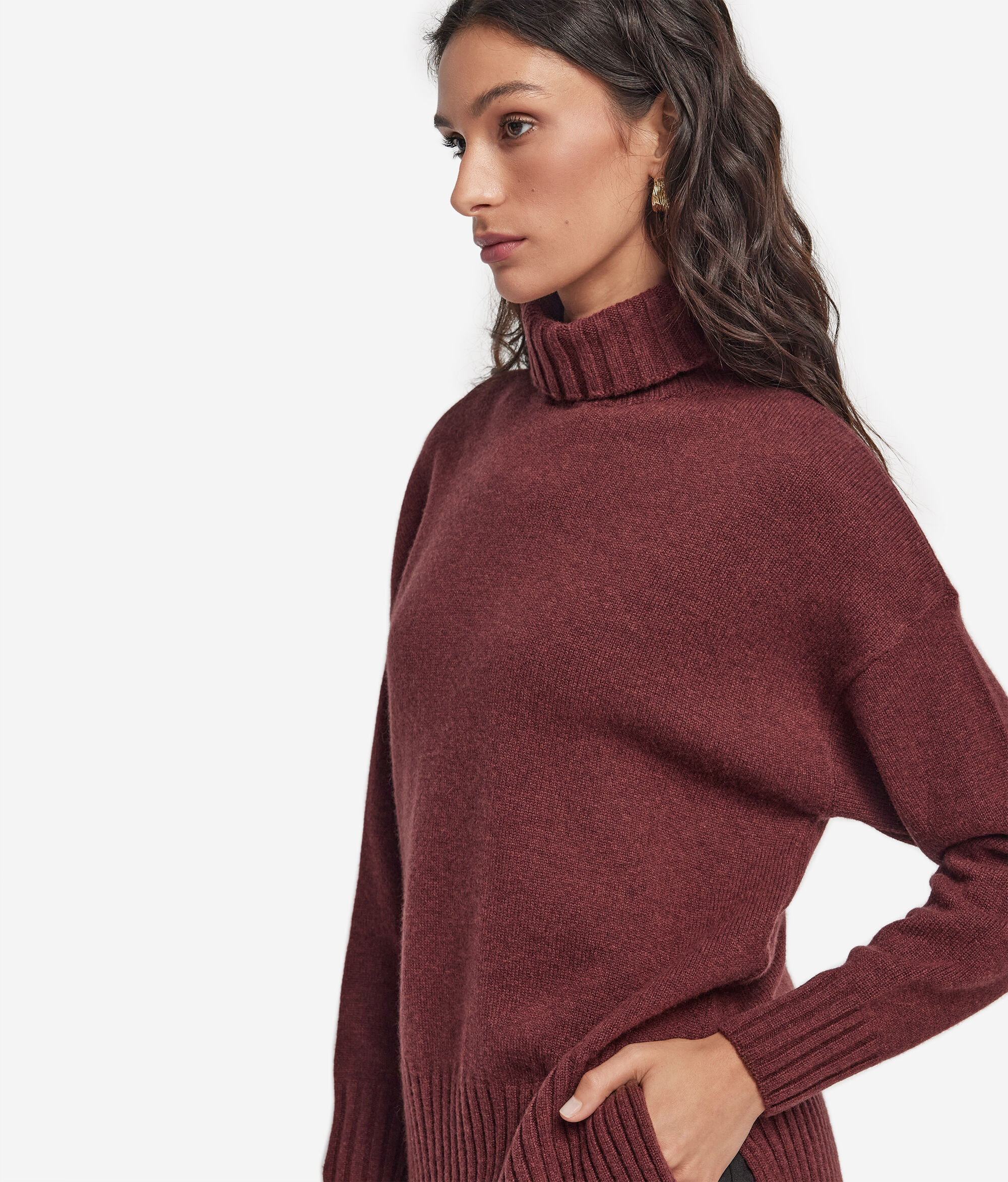 Maxi-Rollkragenpullover aus Kaschmir Ultrasoft