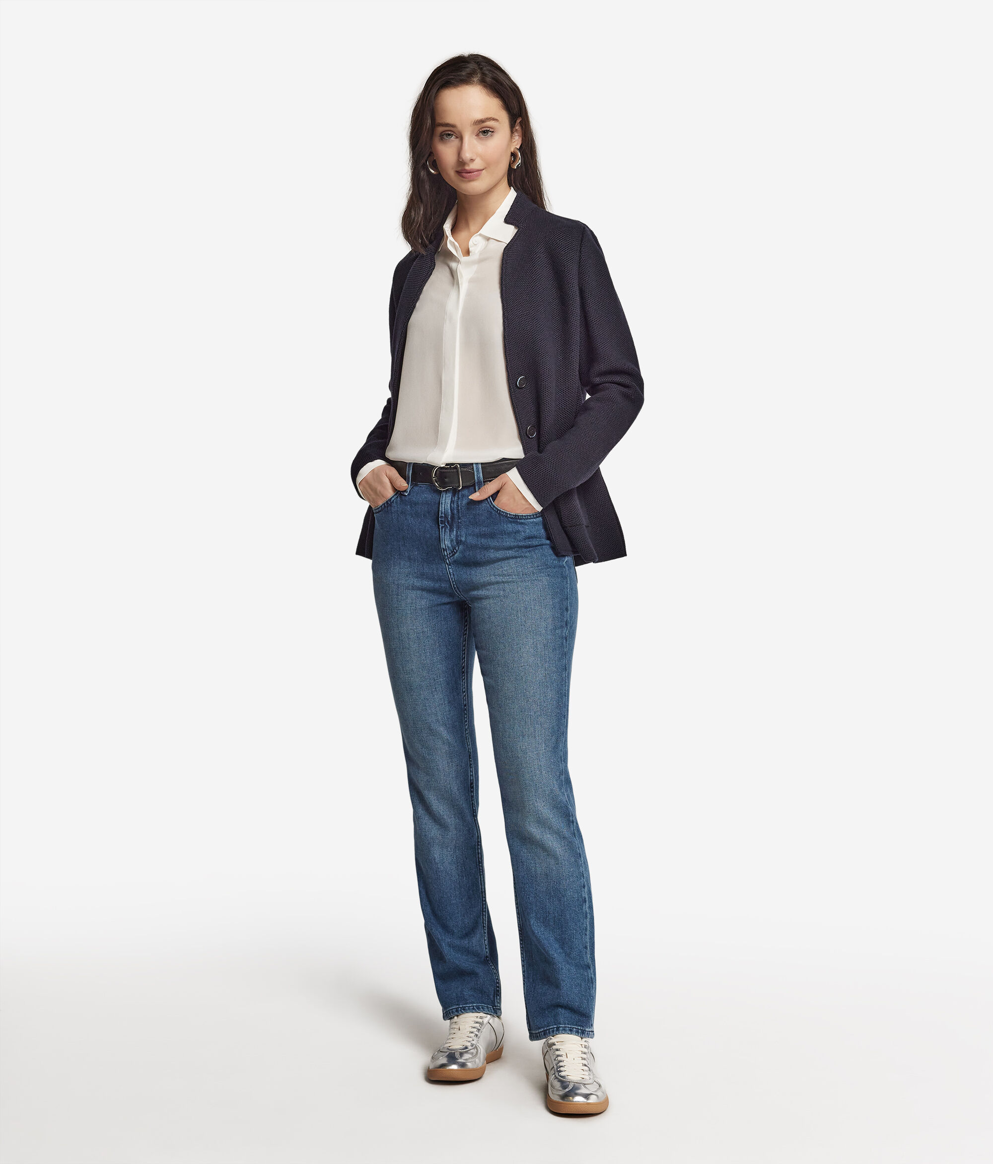 Denimhose mit Kaschmir