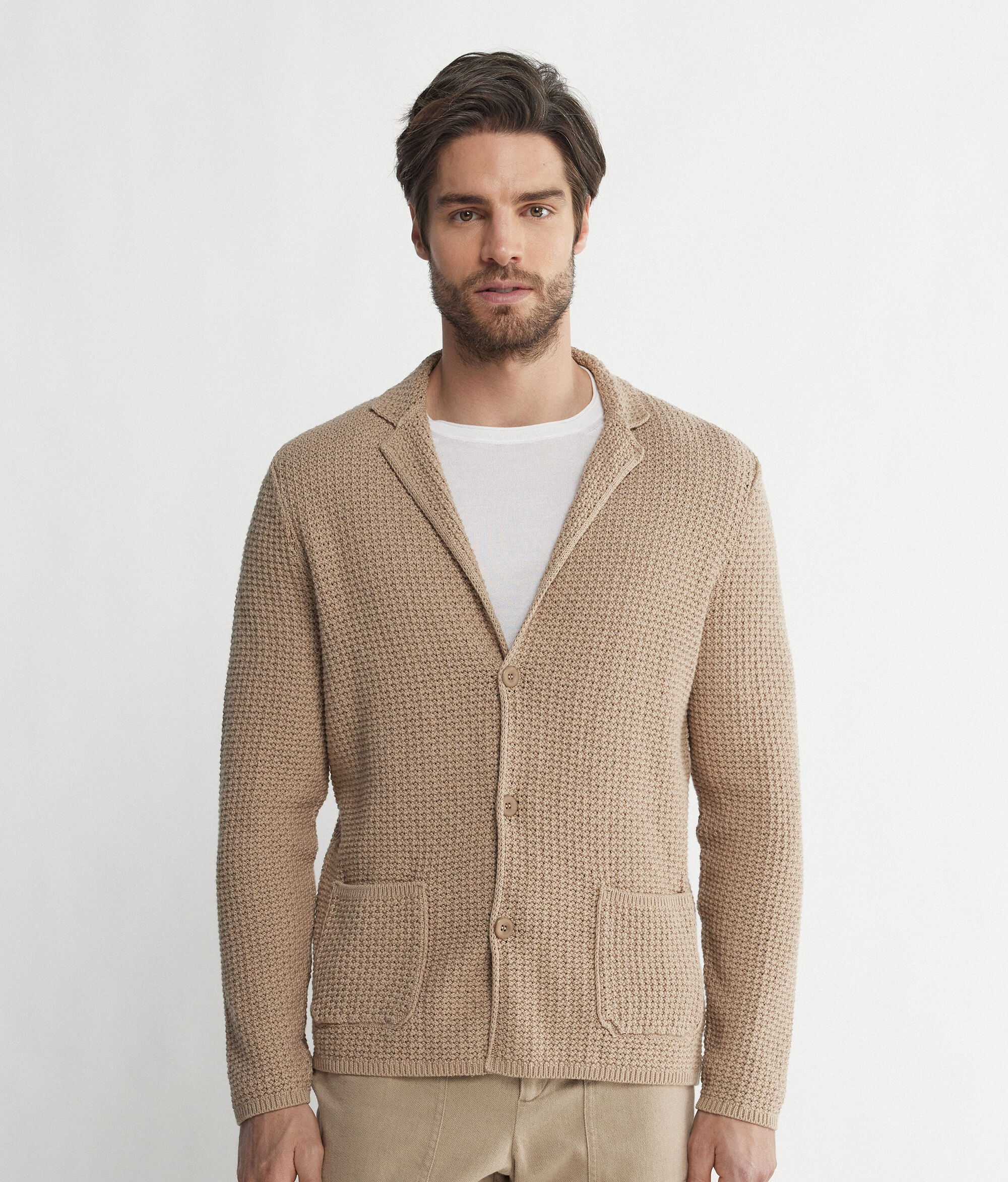 Jacke mit feinem Strukturmuster