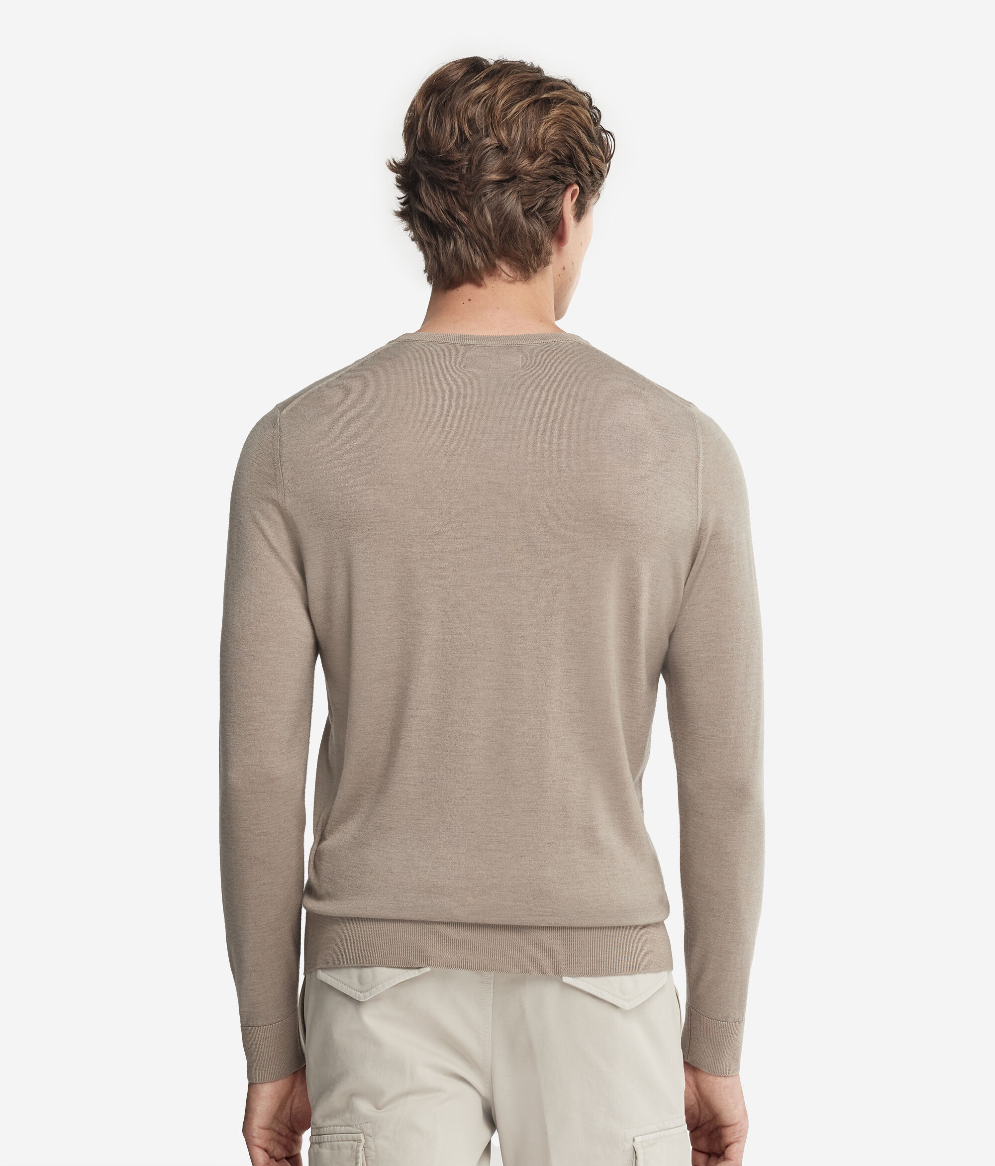 Pull homme en cachemire ultra-fin à col rond
