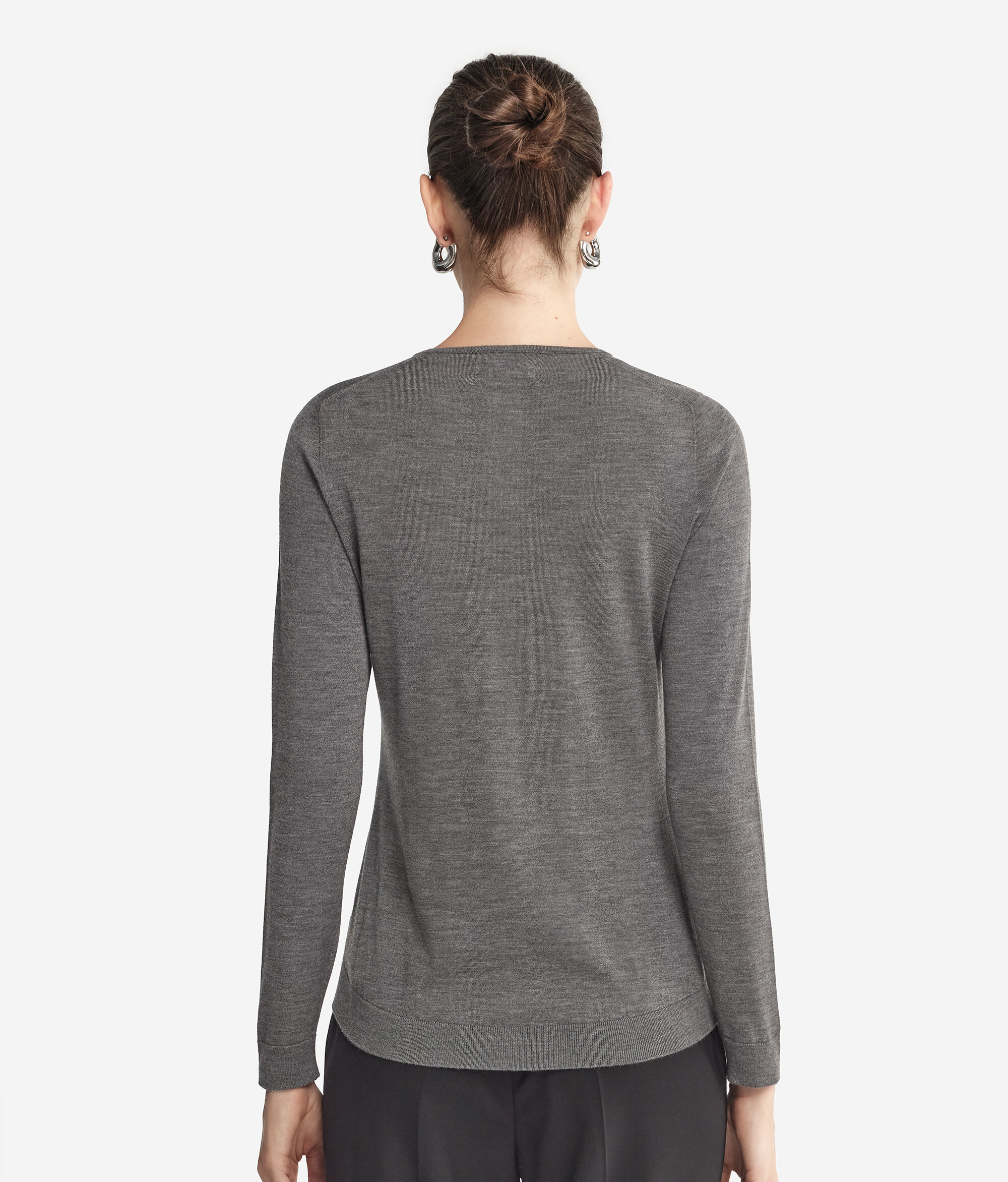 Pull femme à col rond en cachemire ultra-fin