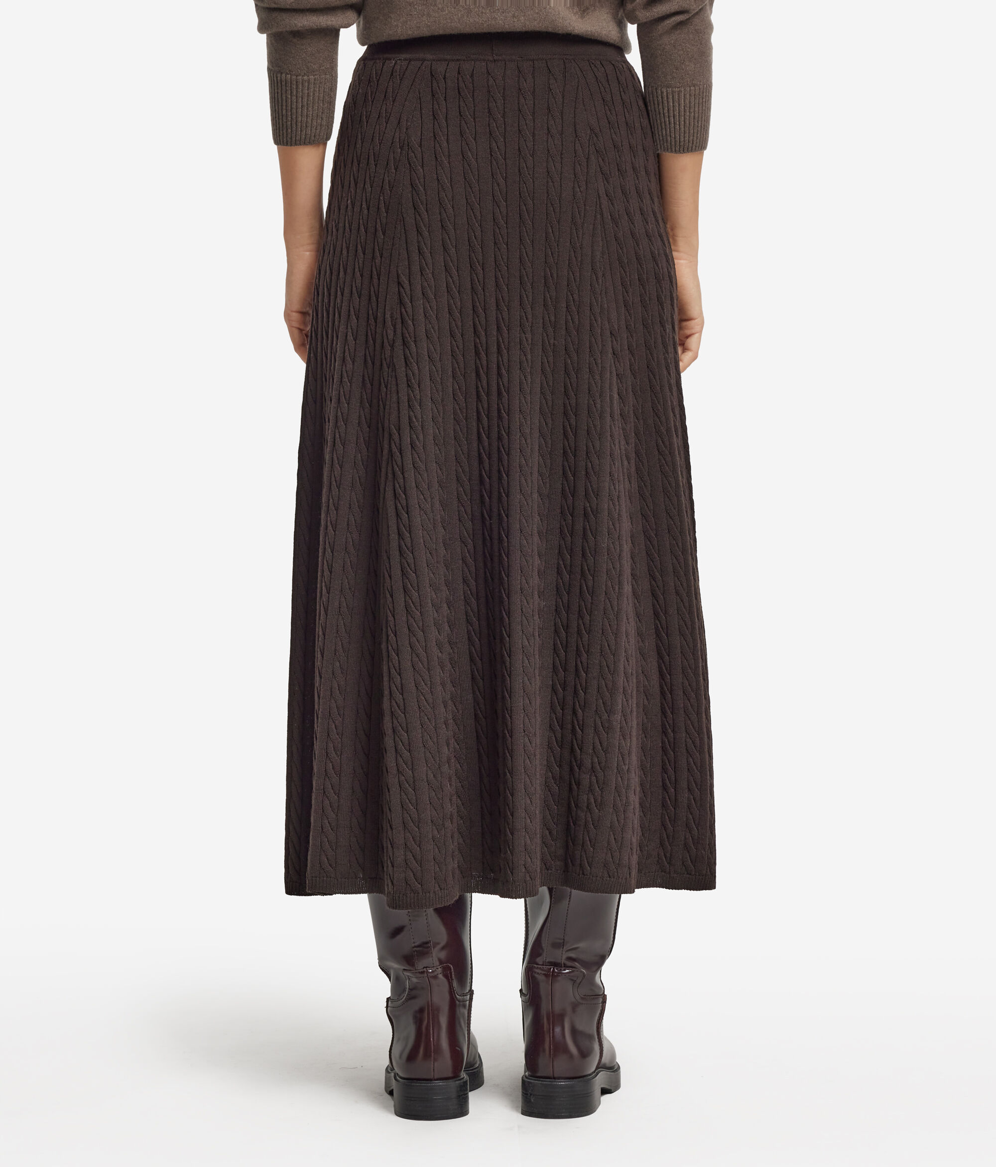 Юбка из шерсти с косами