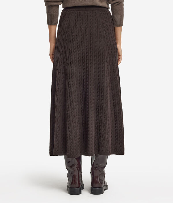 Юбка из шерсти с косами