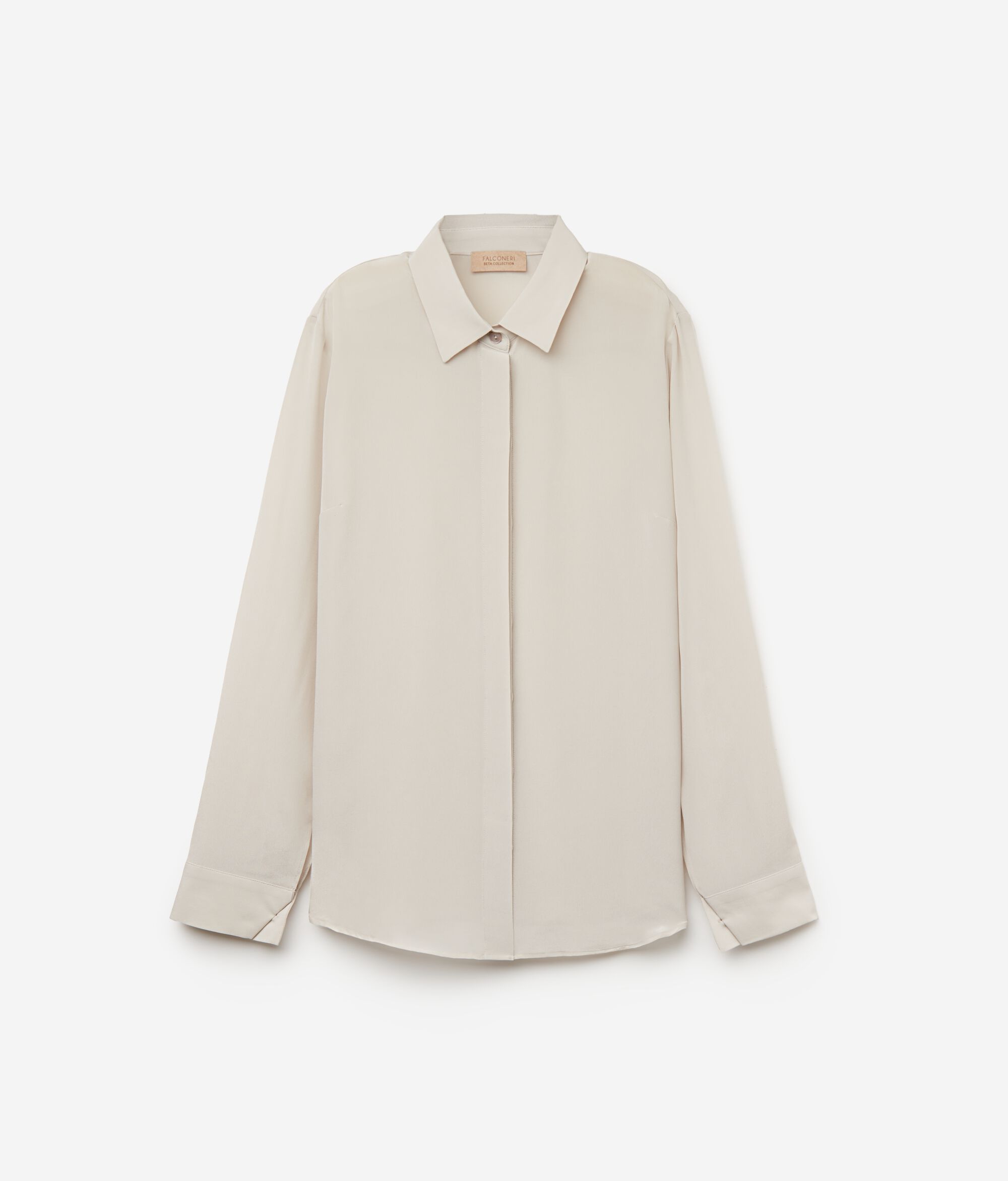 Camisa con cuello de seda