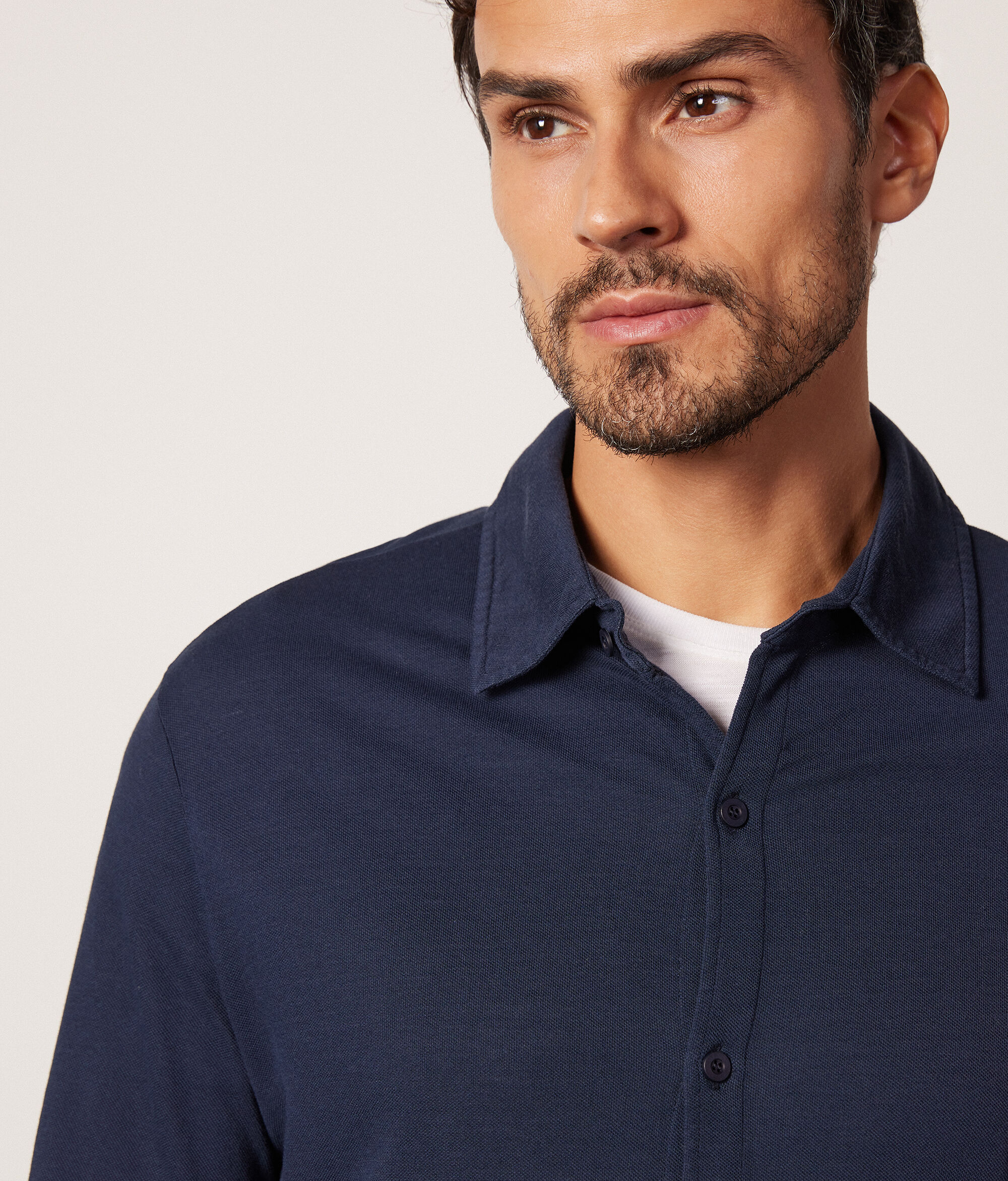 Camisa de Cotó i Seda Piqué