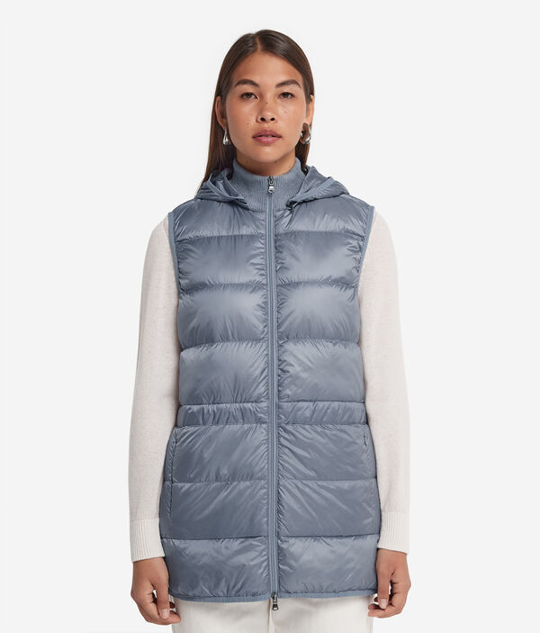 Пуховой жилет с подкладкой из кашемира