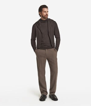 Long-Sleeved Cashmere Mock Sweater