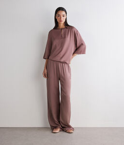 Blusa in raso opaco - PINK