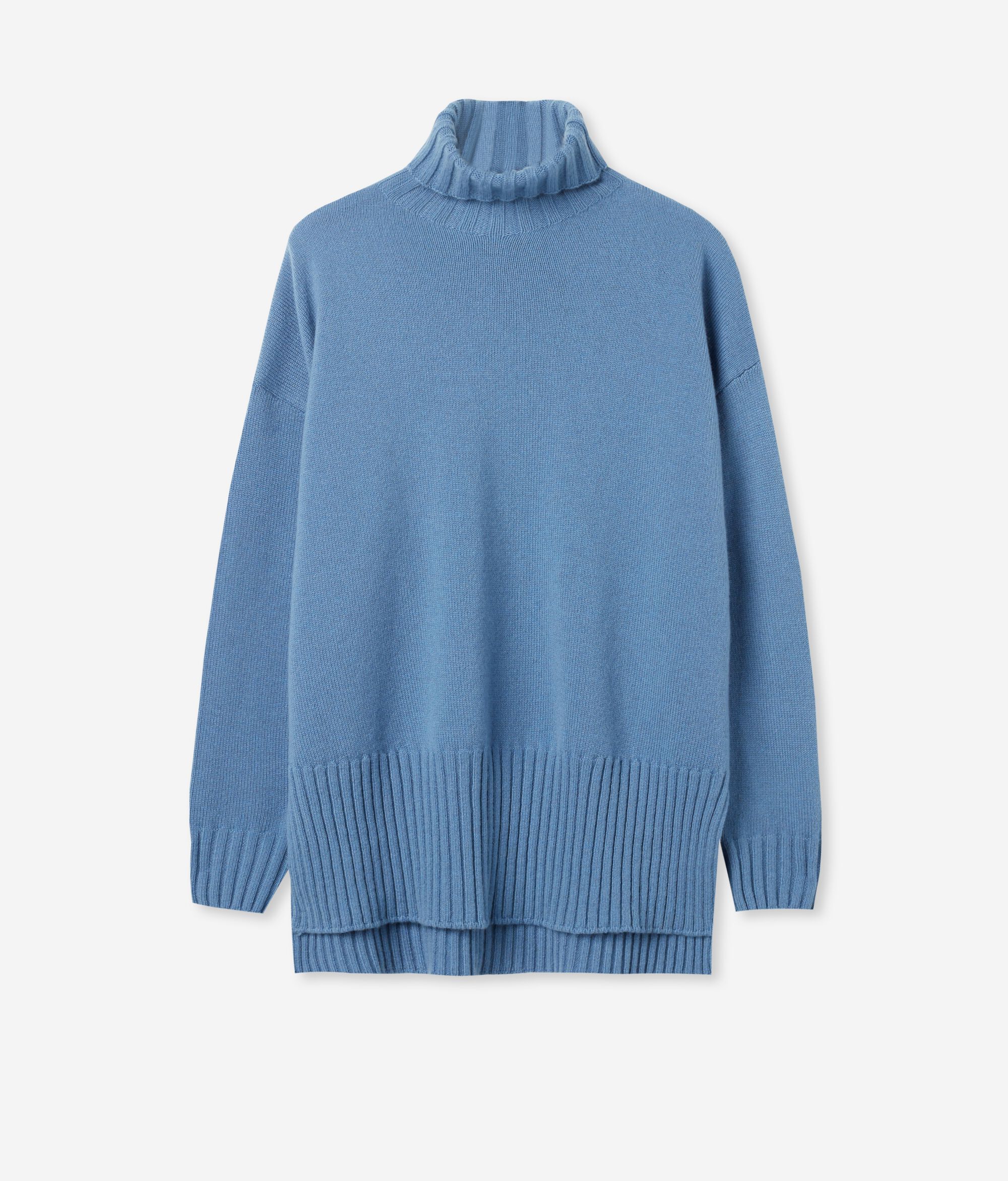 Maxi-pull col roulé en cachemire ultra-doux
