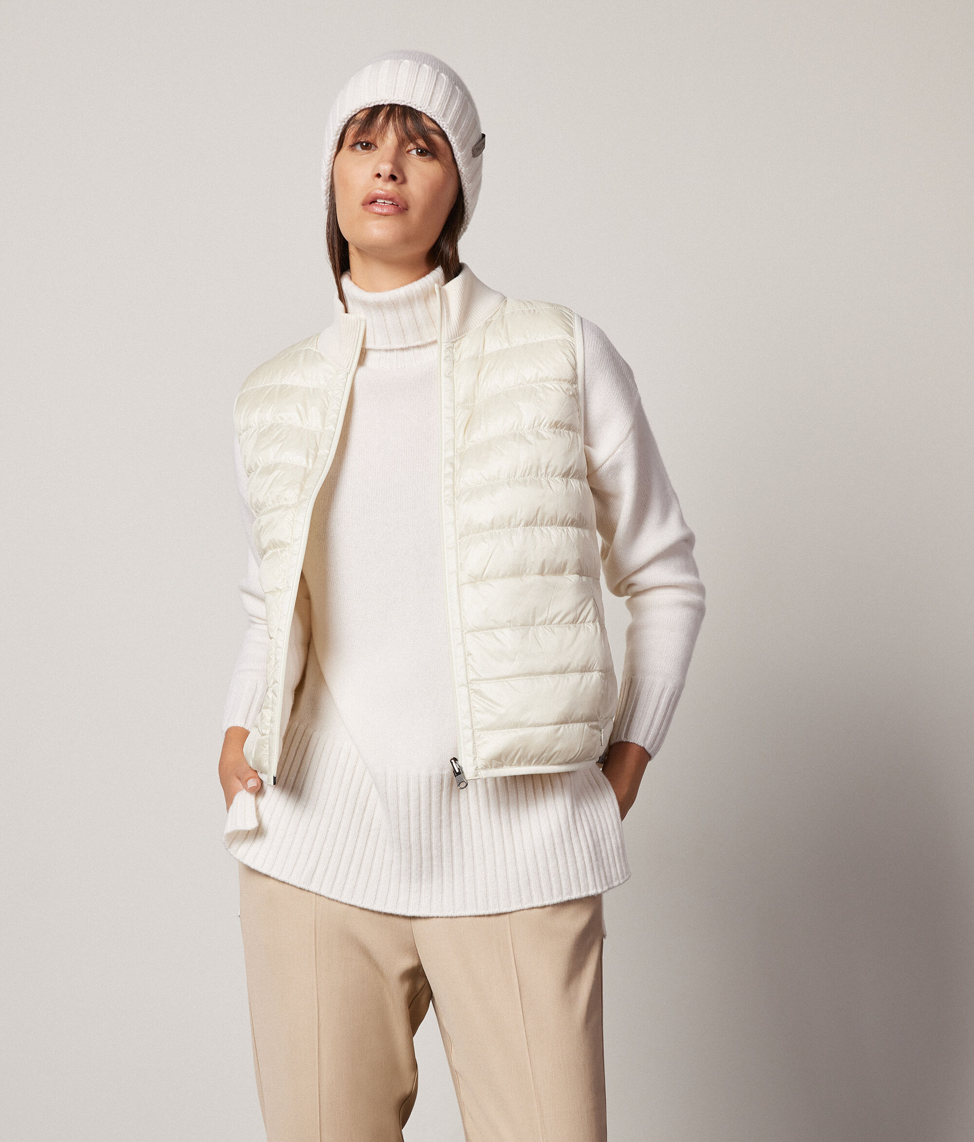 Reversible Cashmere Down Gilet