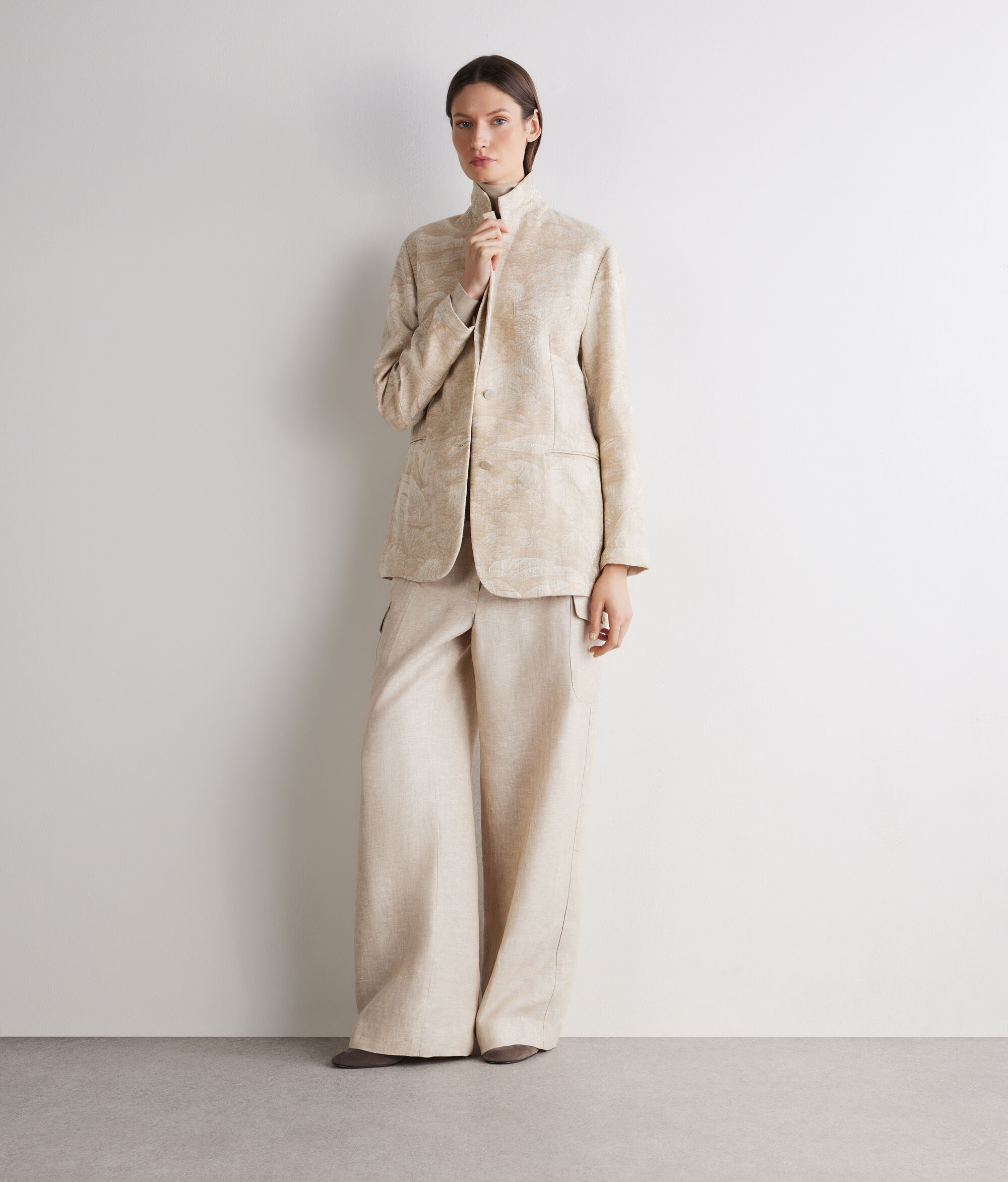 Oversized jacquard jacket