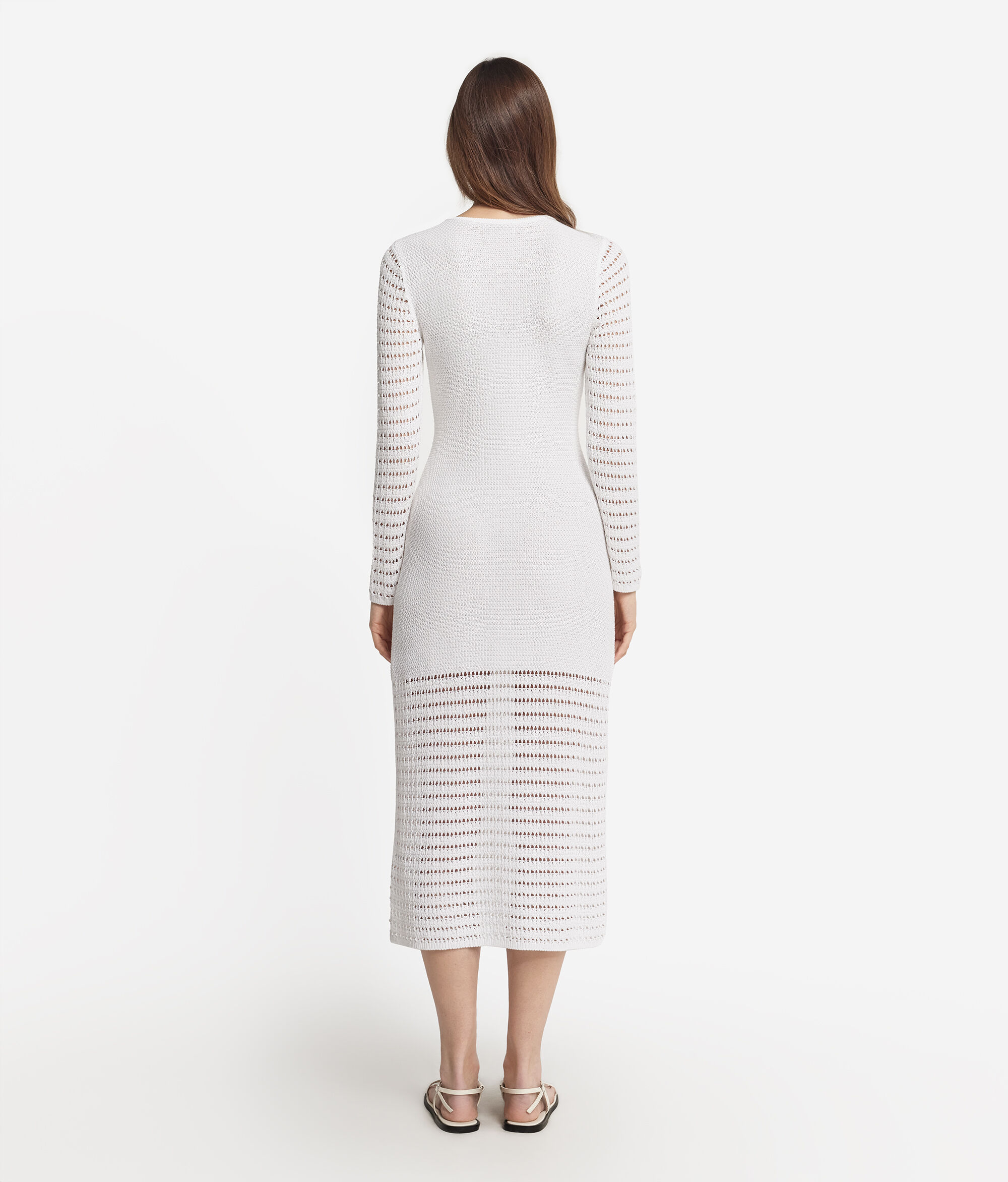 Vestido Grão de Arroz em Ponto Aberto