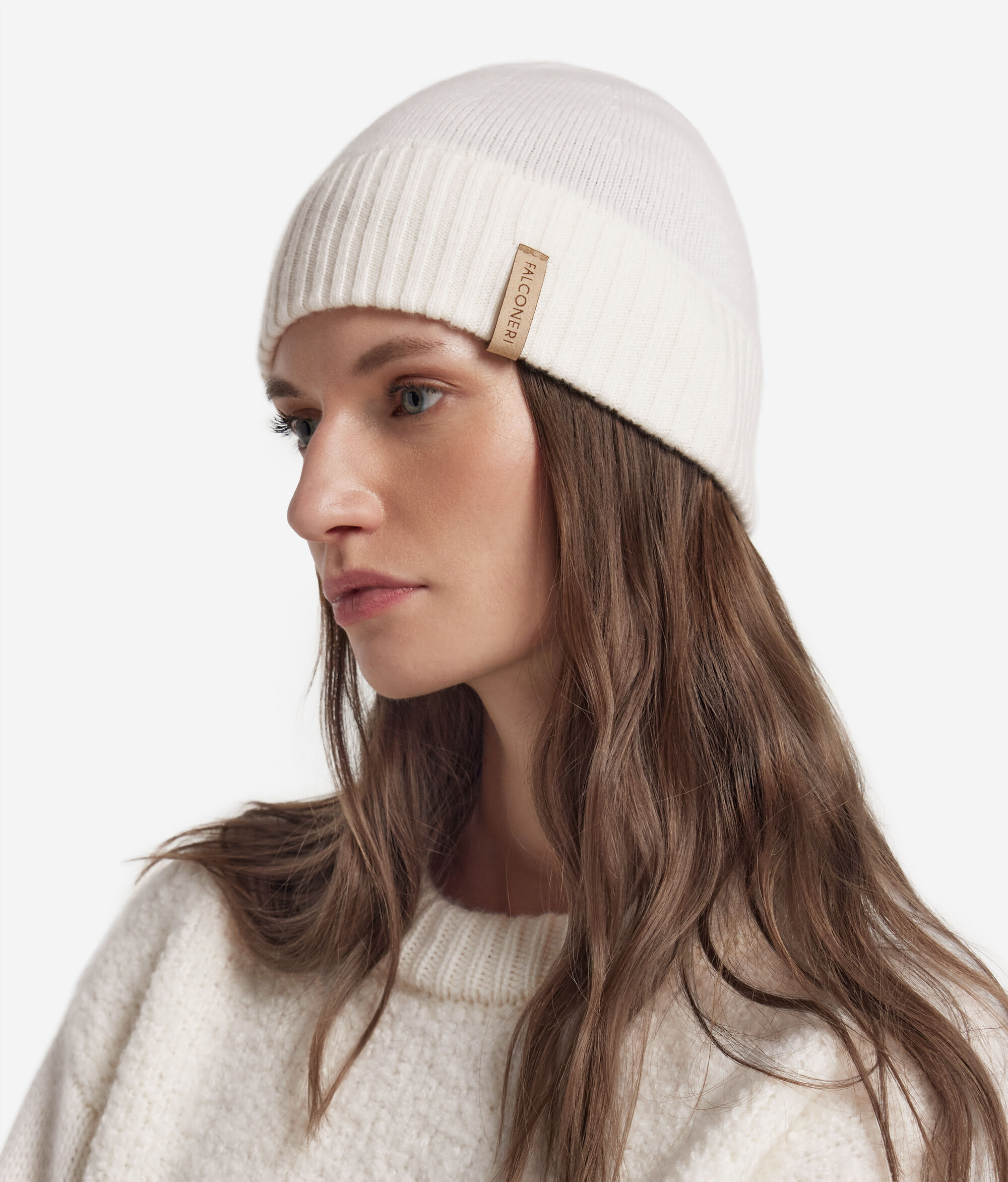 Doppelt gerippte Mütze aus Kaschmir Ultrasoft