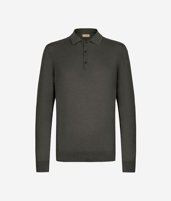 Джемпер-поло из ультратонкого кашемира