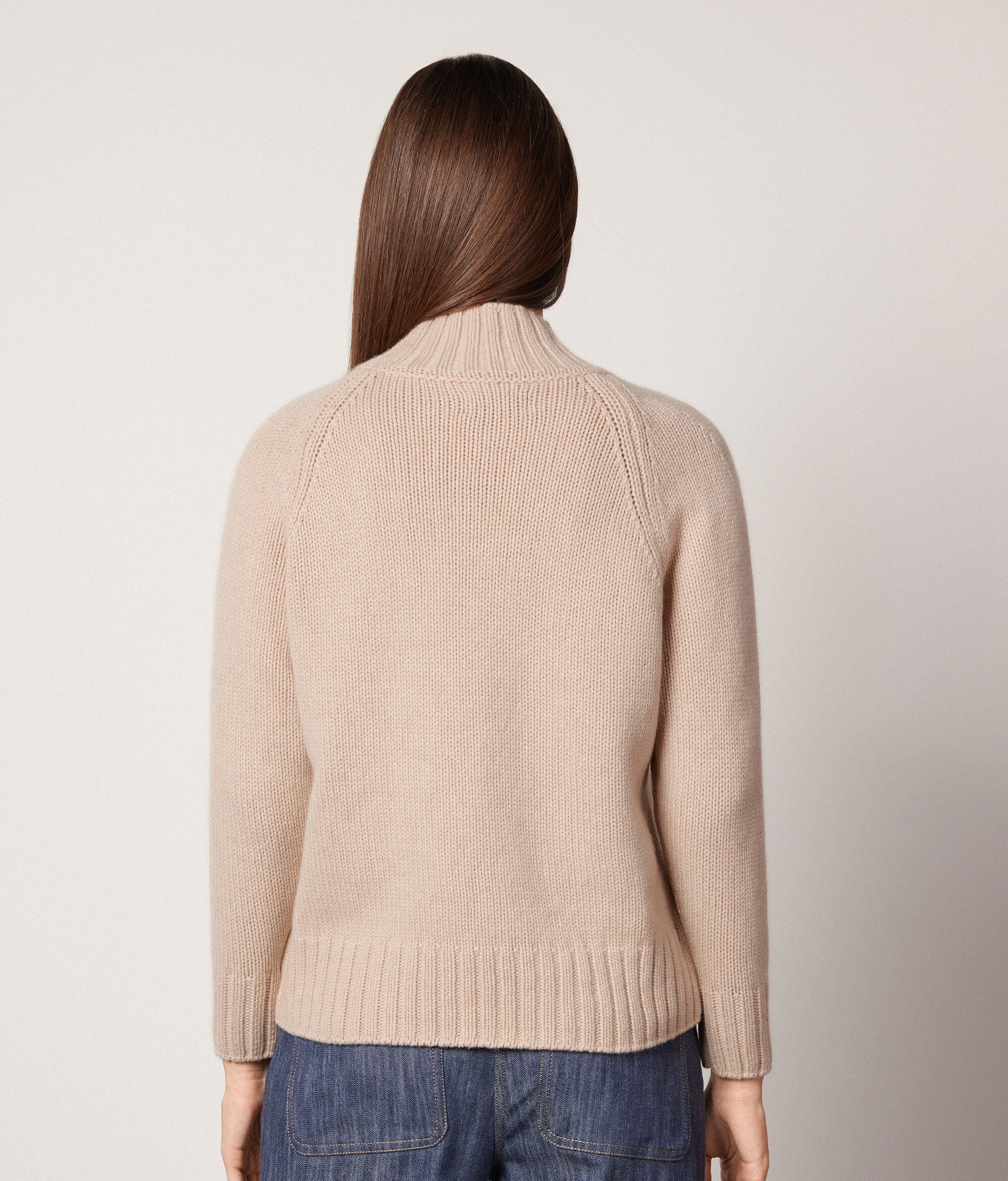 Camisola Gola Alta em Malha de Ultrasoft Cashmere