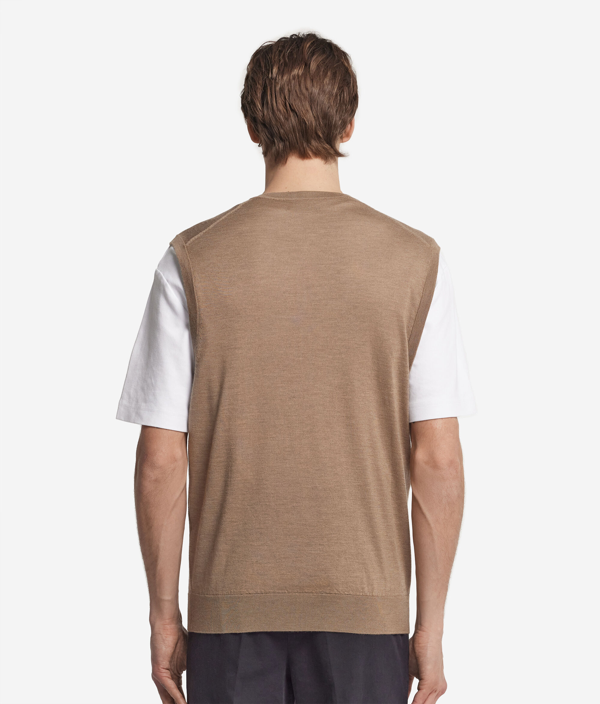 Ultrafine Cashmere Sleeveless V-Neck Jumper