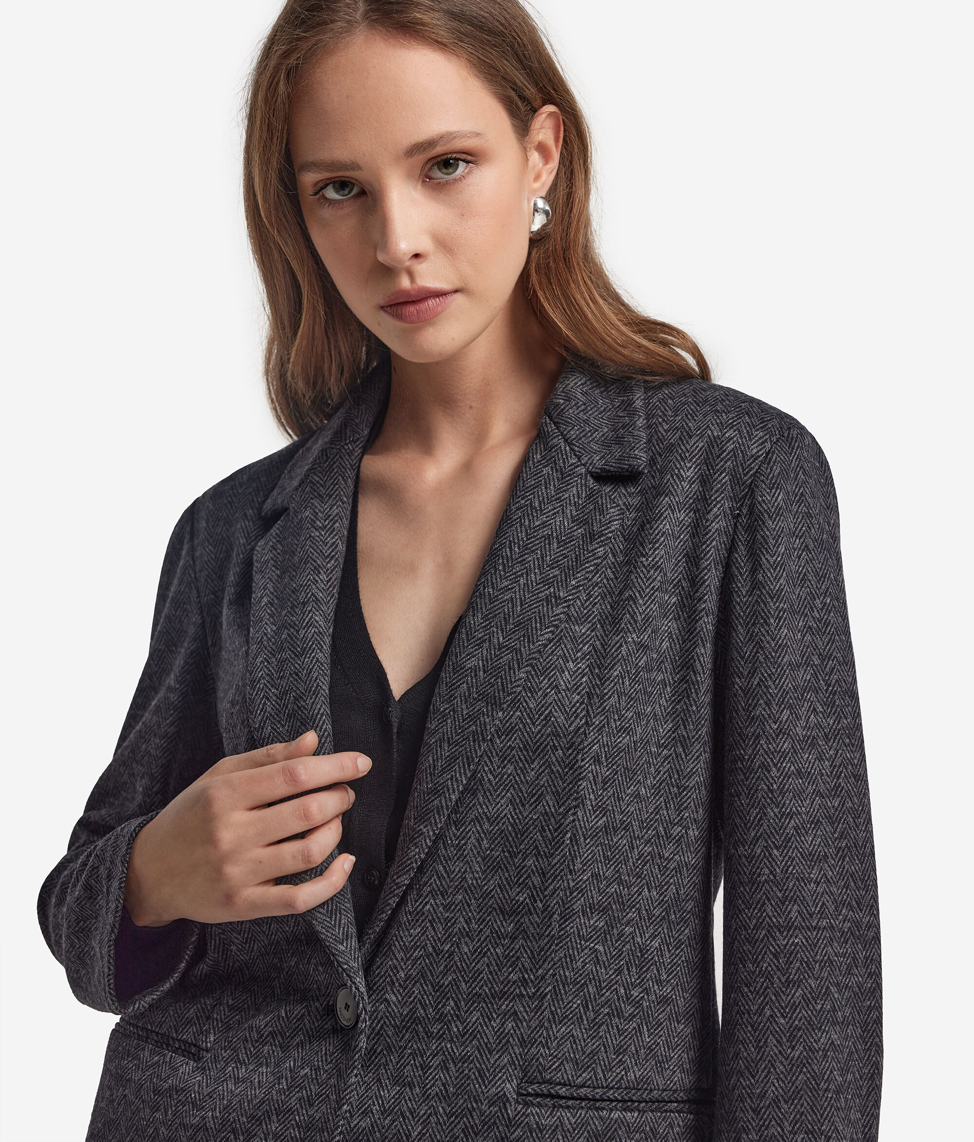 Herringbone wool jacket