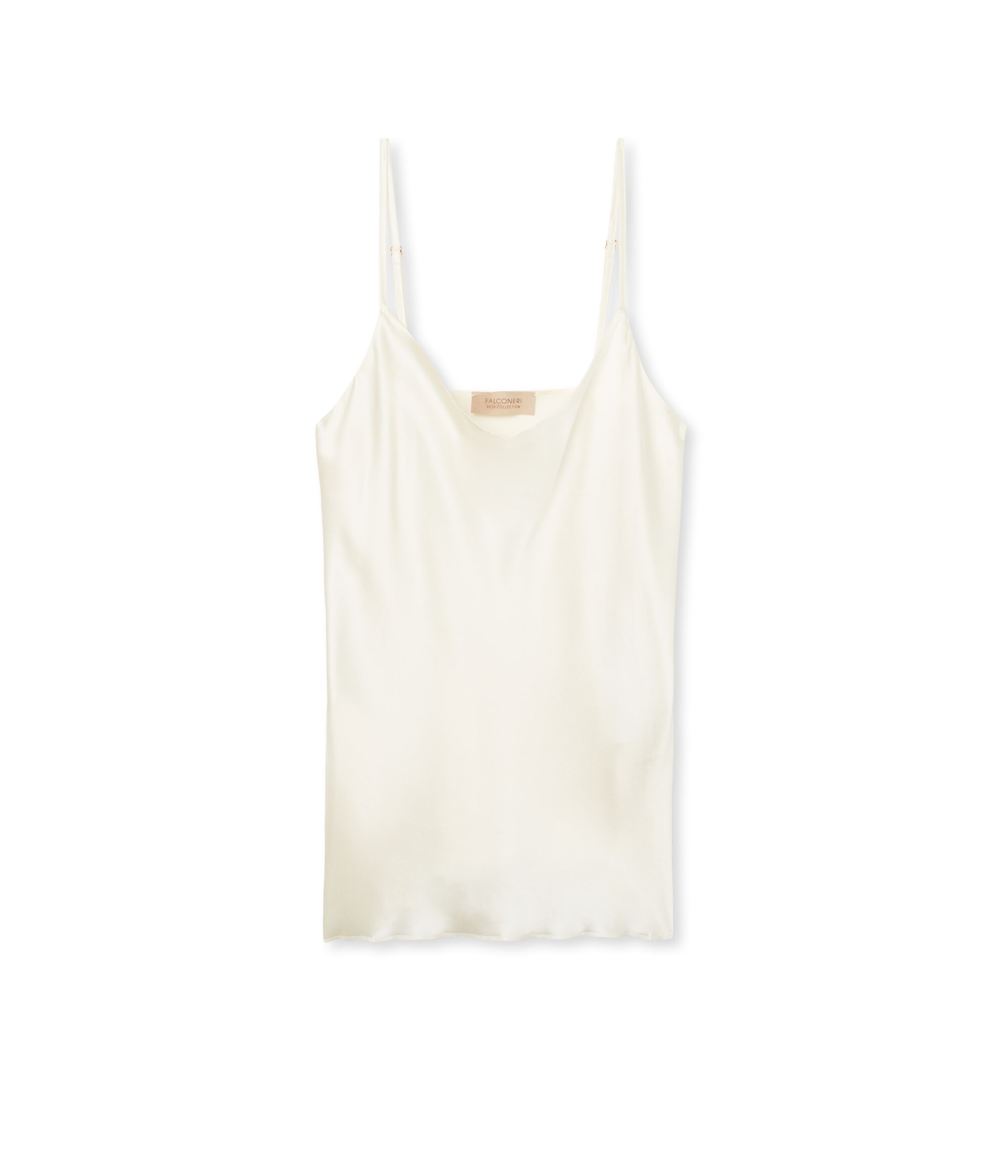 Camiseta con tirantes finos de raso y seda_8251