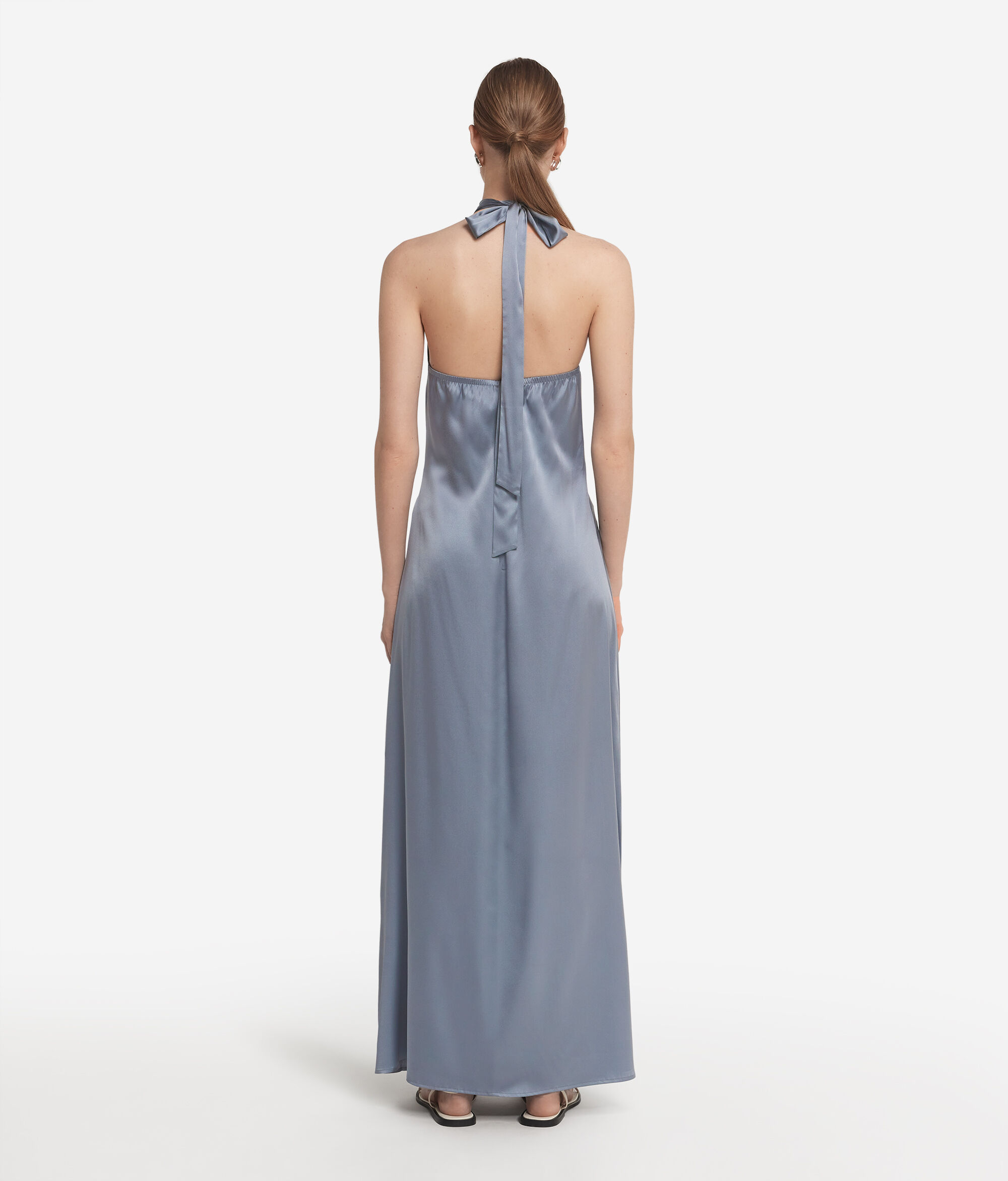 Silk American-Style Neckline Dress