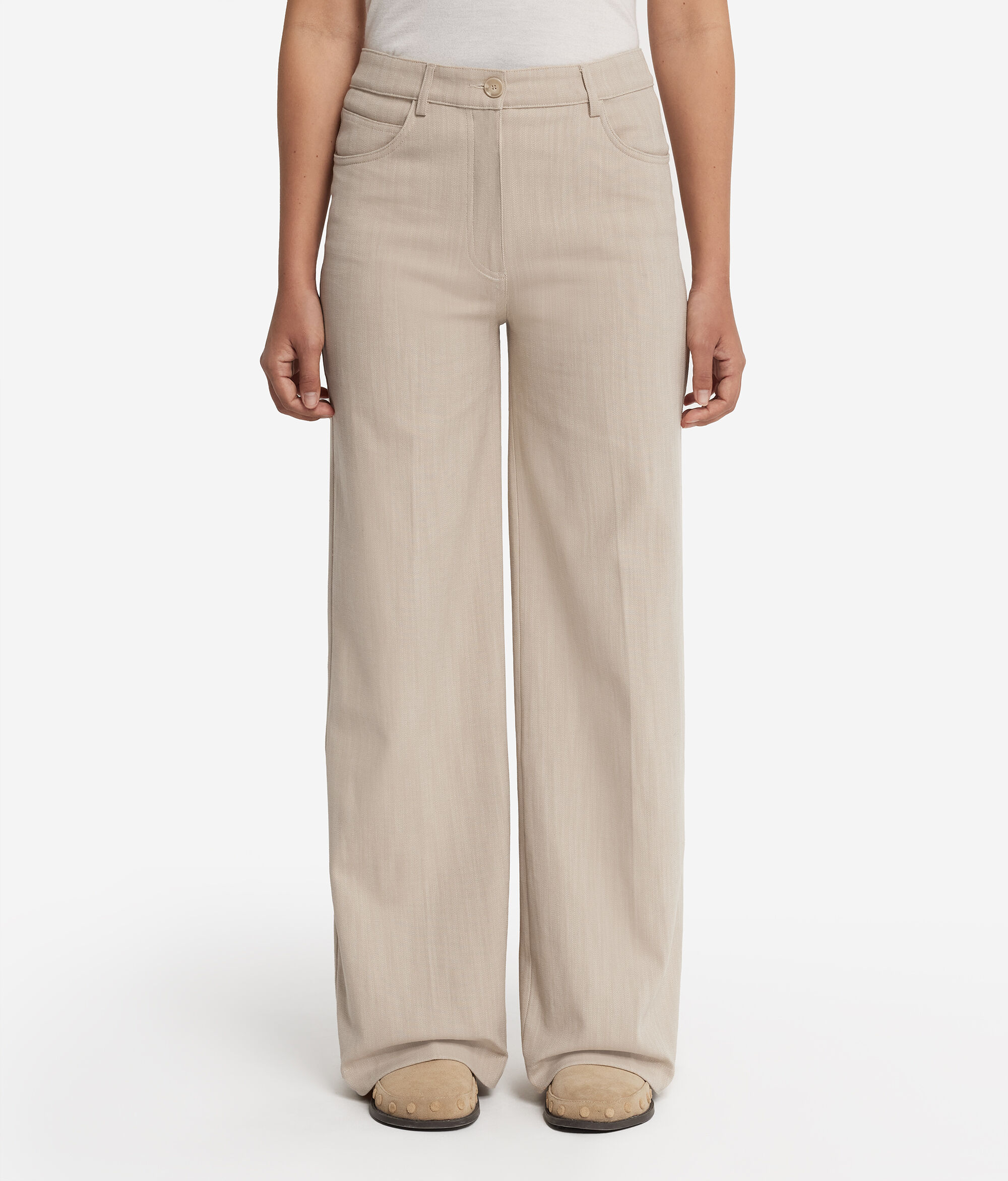 Pantalon large en coton