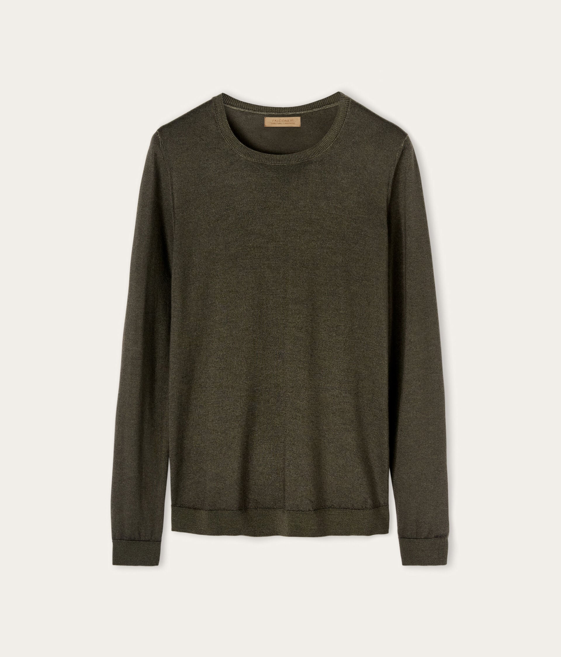 Camisola com Decote Redondo em Ultrafine Cashmere
