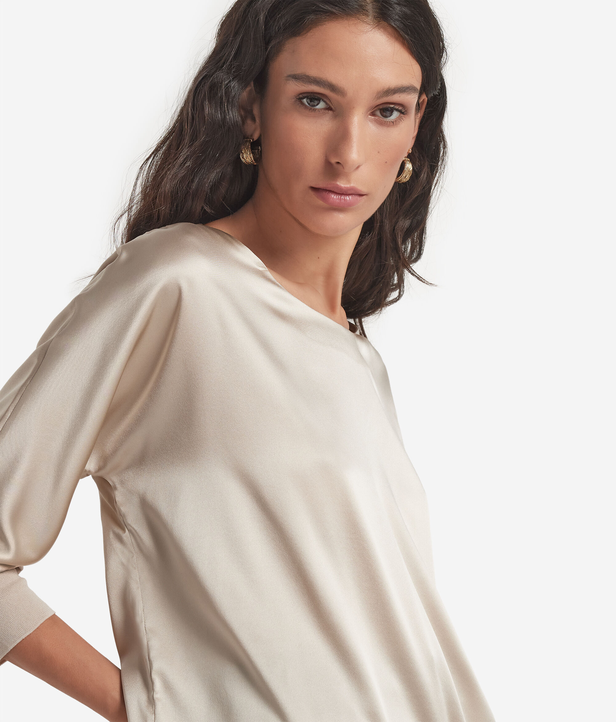 Блуза из атласного шелка