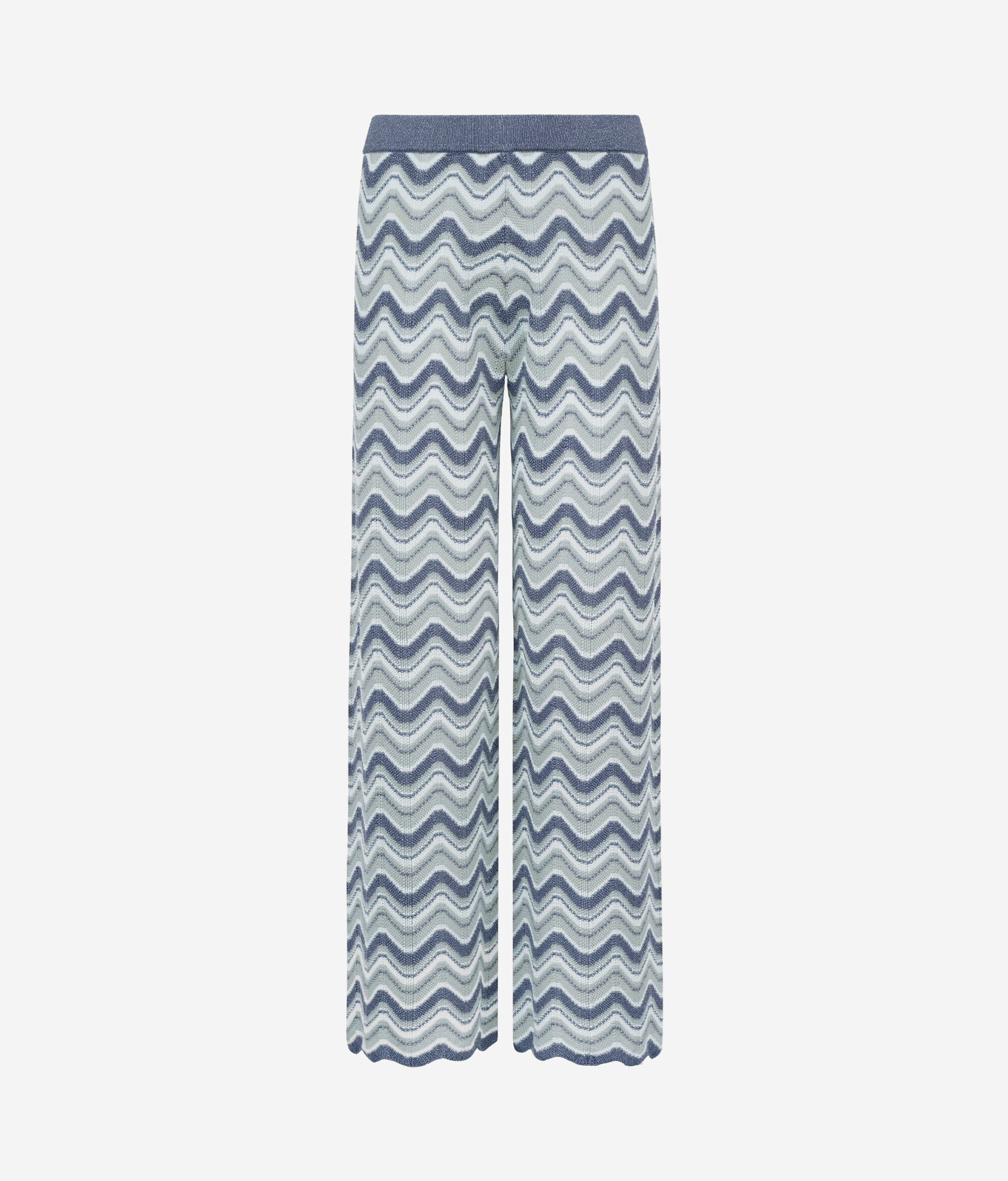 Chevron lamé trousers