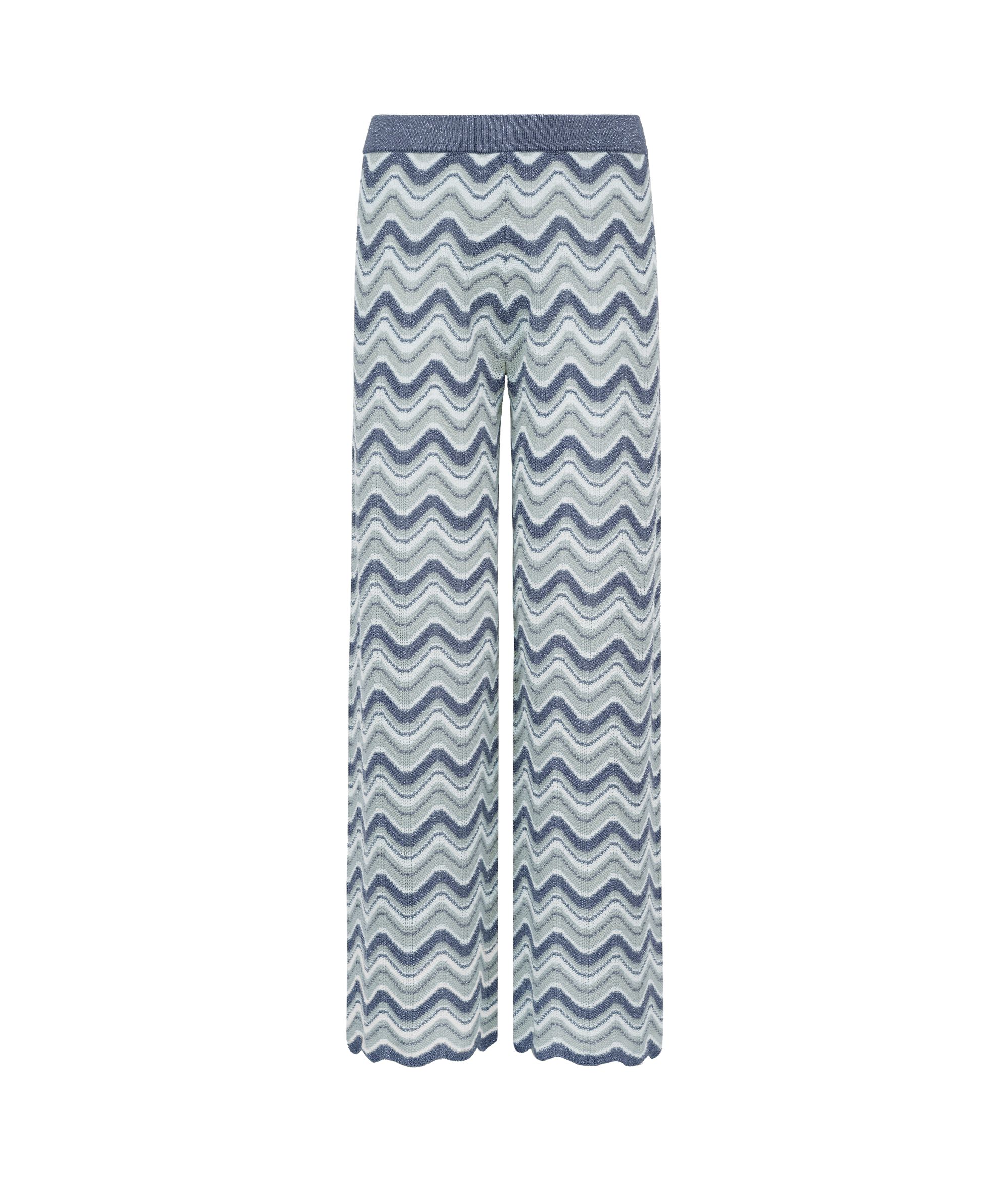 Chevron lamé trousers