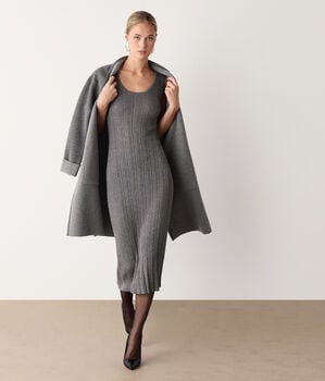 DRESS CASHMERE RIBBING LAM&Eacute;