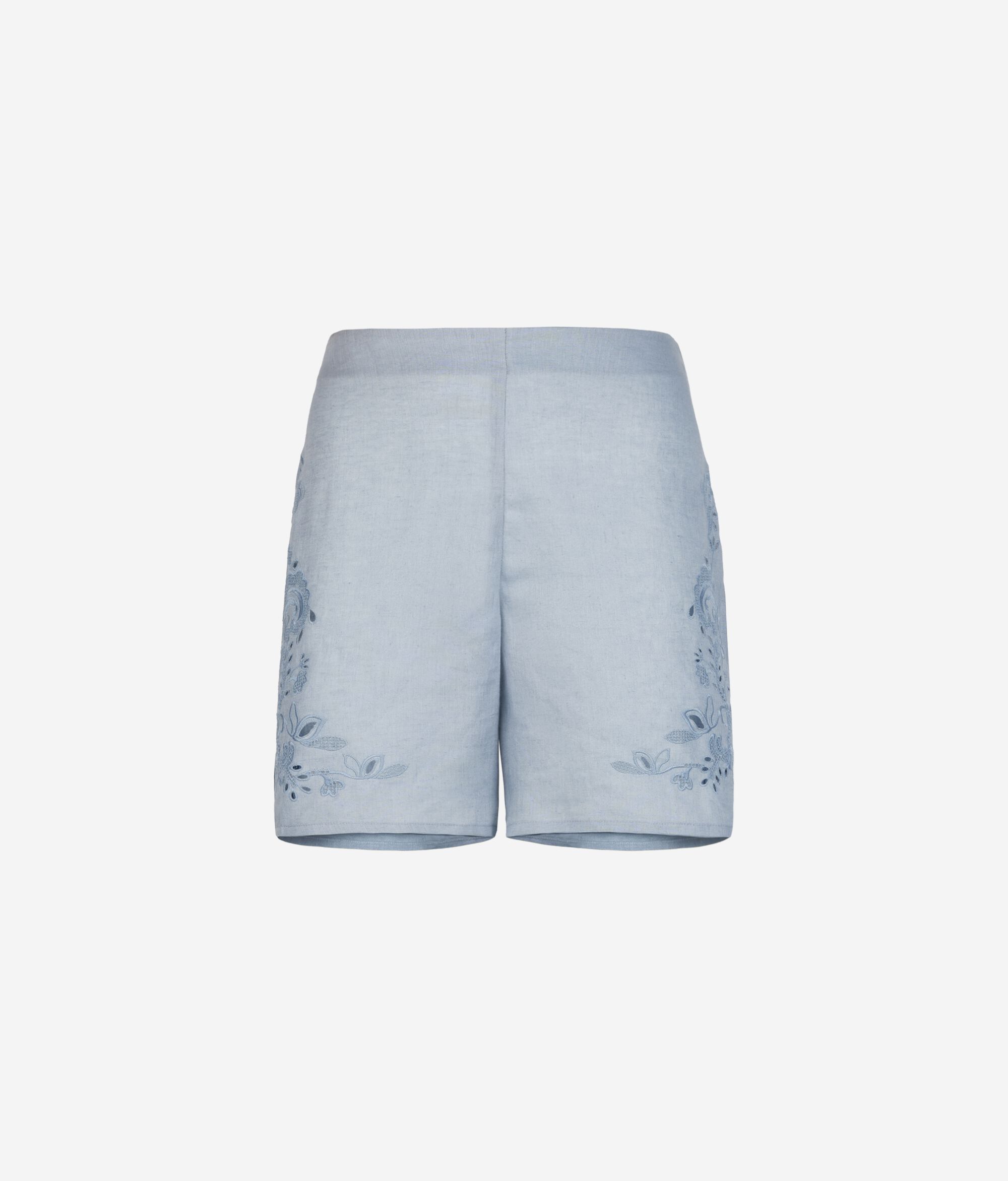 Шорты изо льна с вышивкой