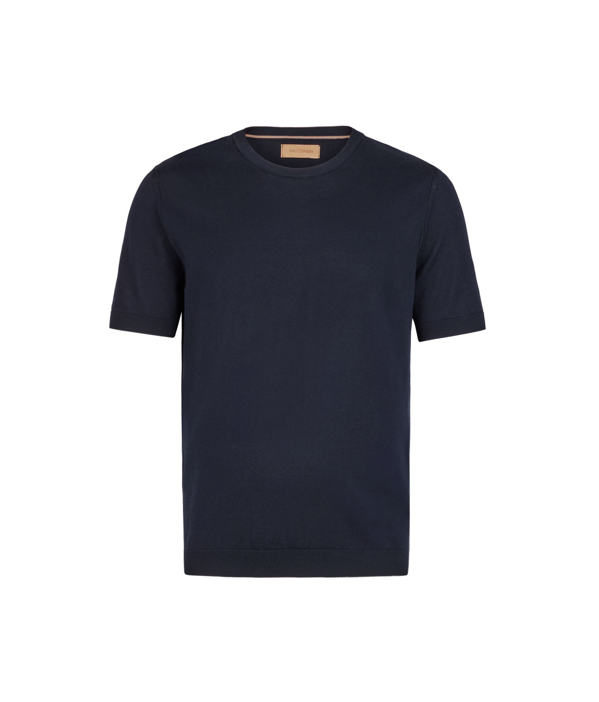 Fresh Cotton Short-Sleeved Round-Neck T-Shirt Colore Navy Blue