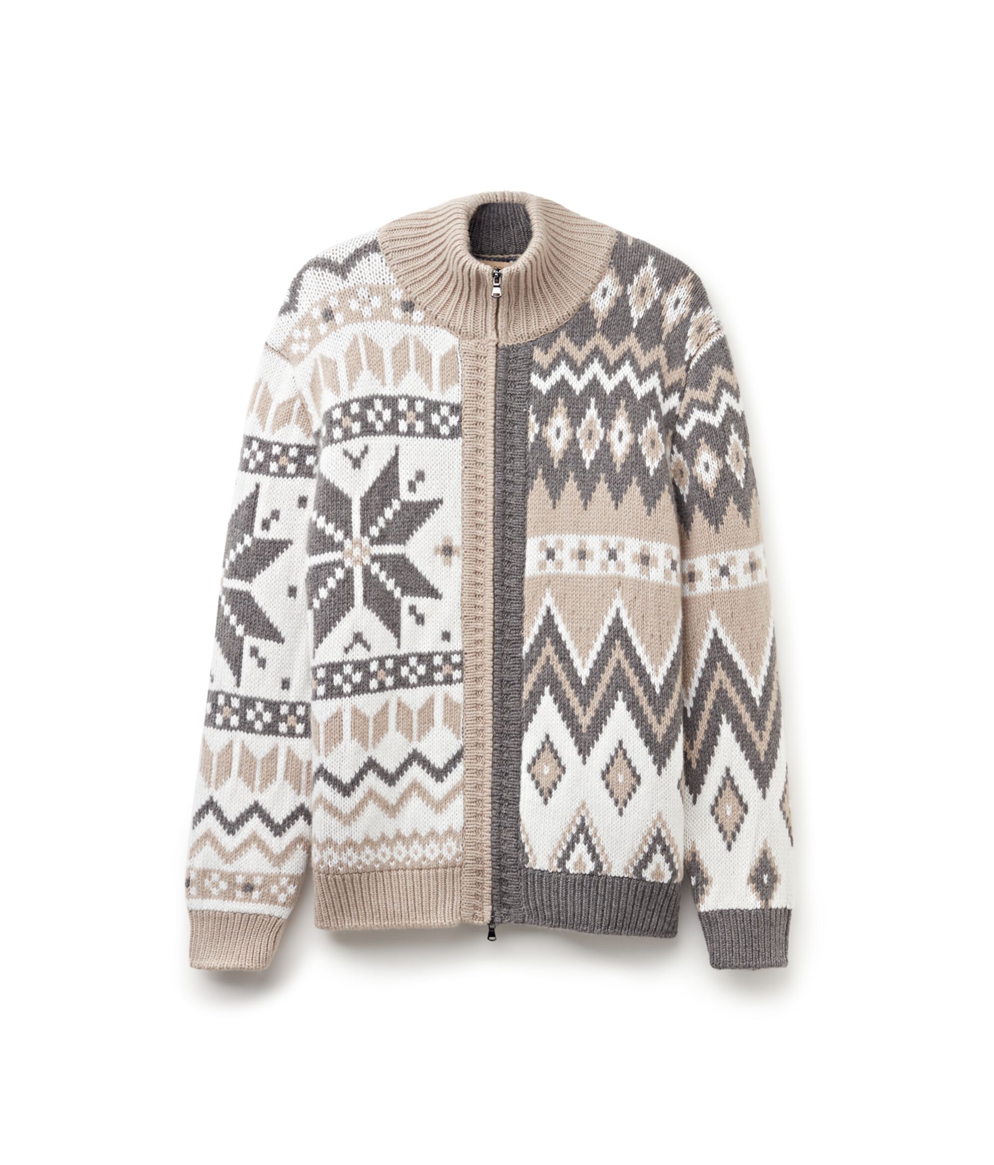 Jacquard Cashmere Cardigan