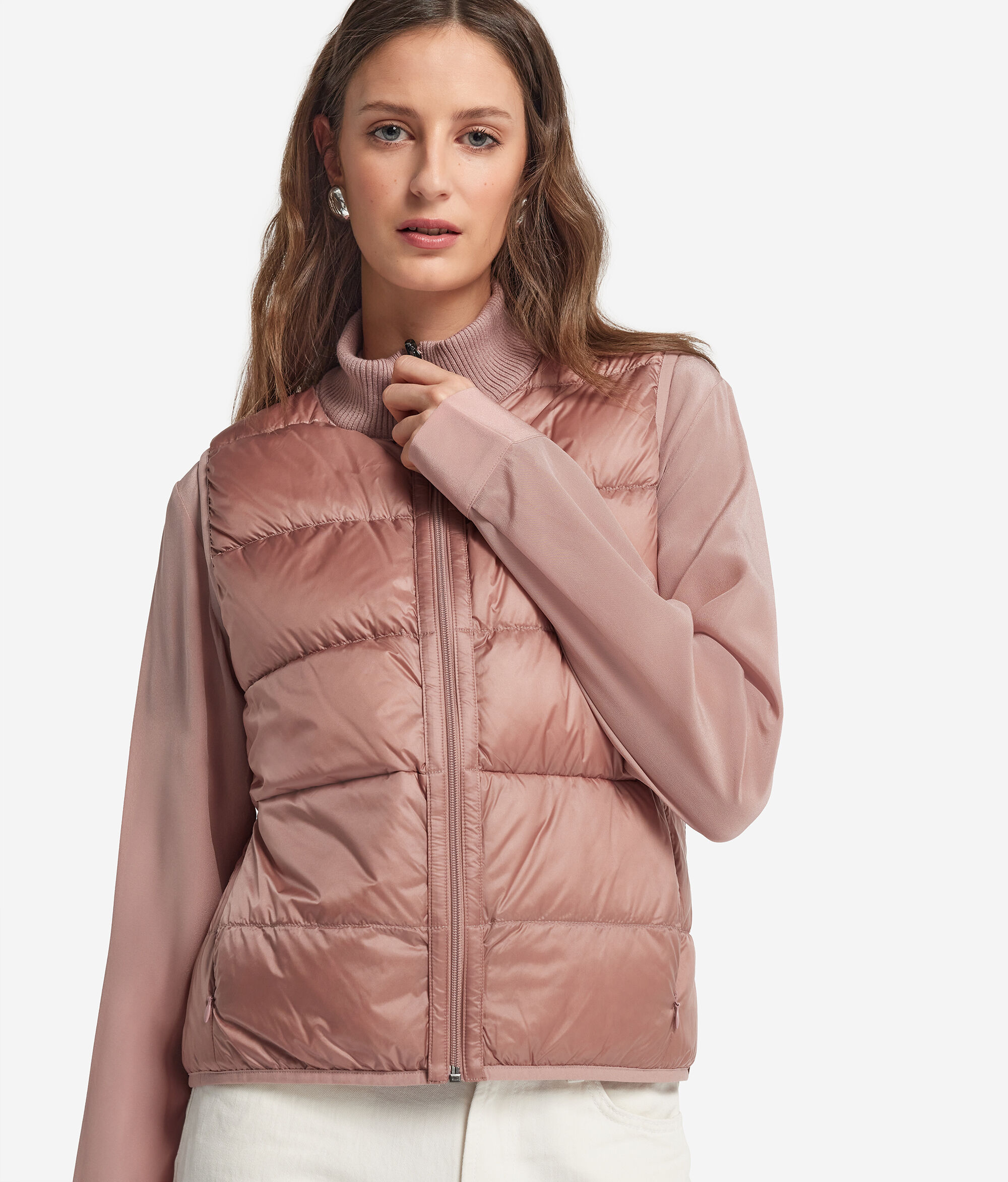 Двусторонний пуховый жилет из кашемира